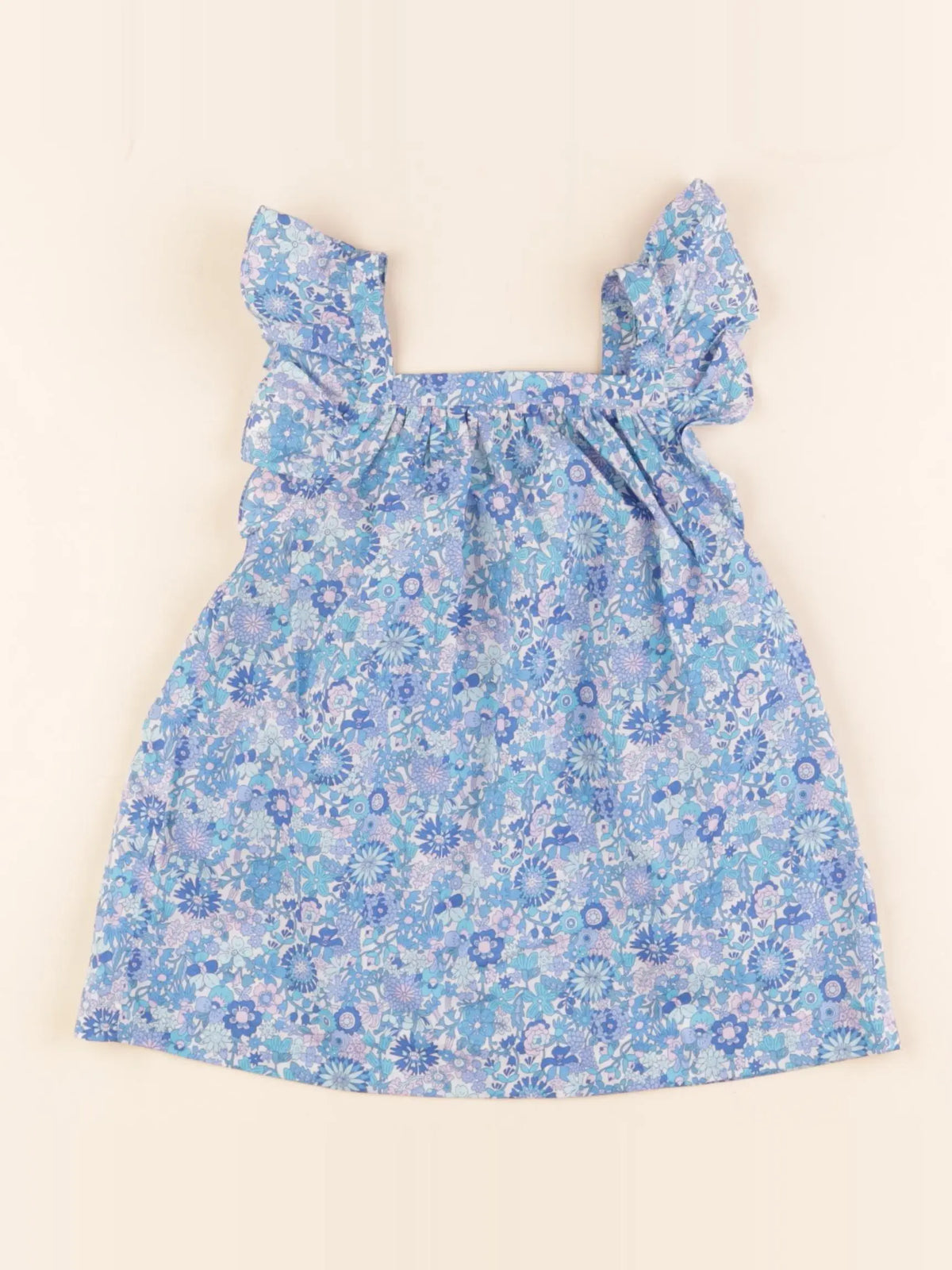 Jacadi - robe liberty bleu - 12 mois