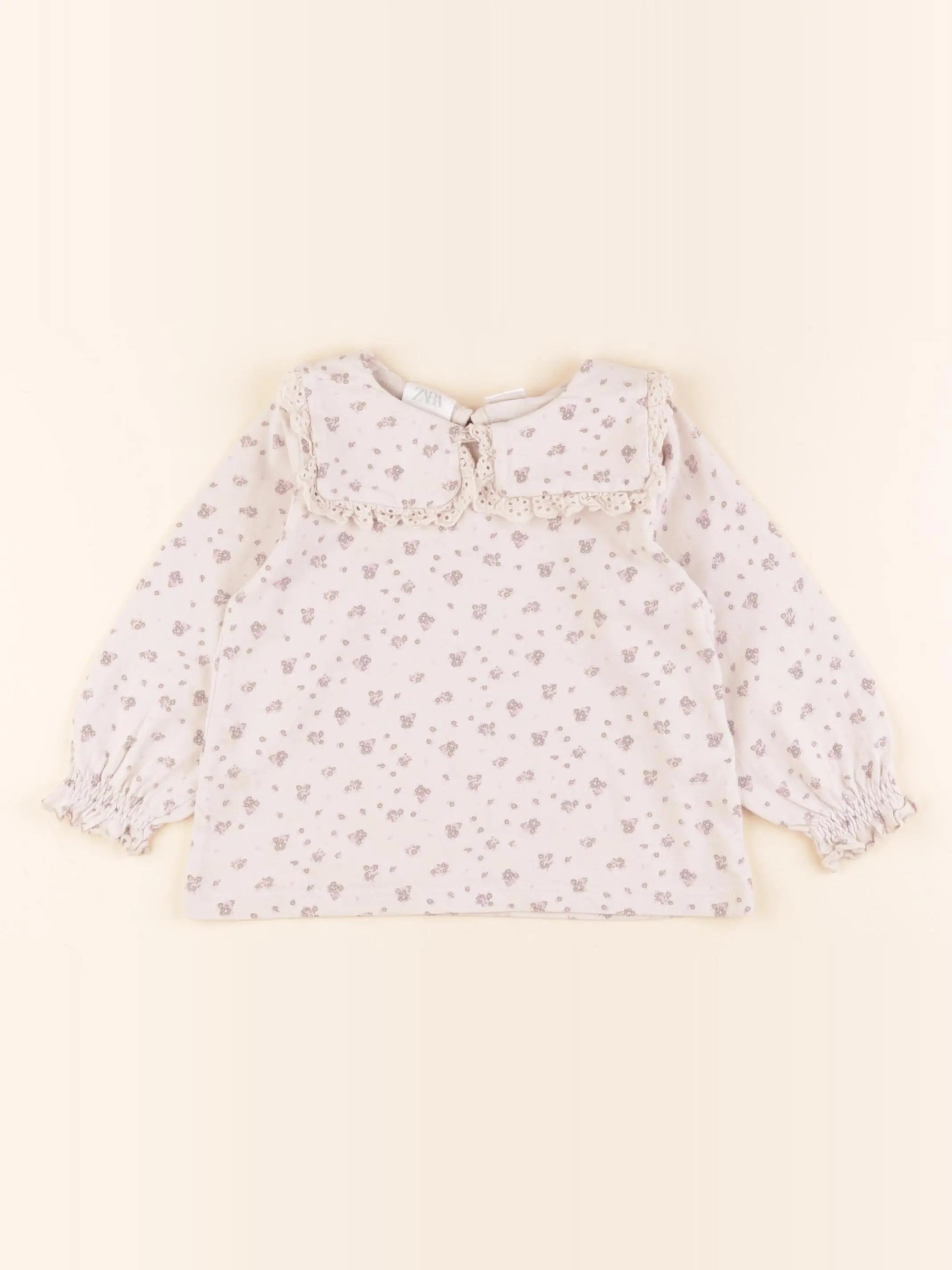 Zara - tee-shirt beige - 12/18 mois