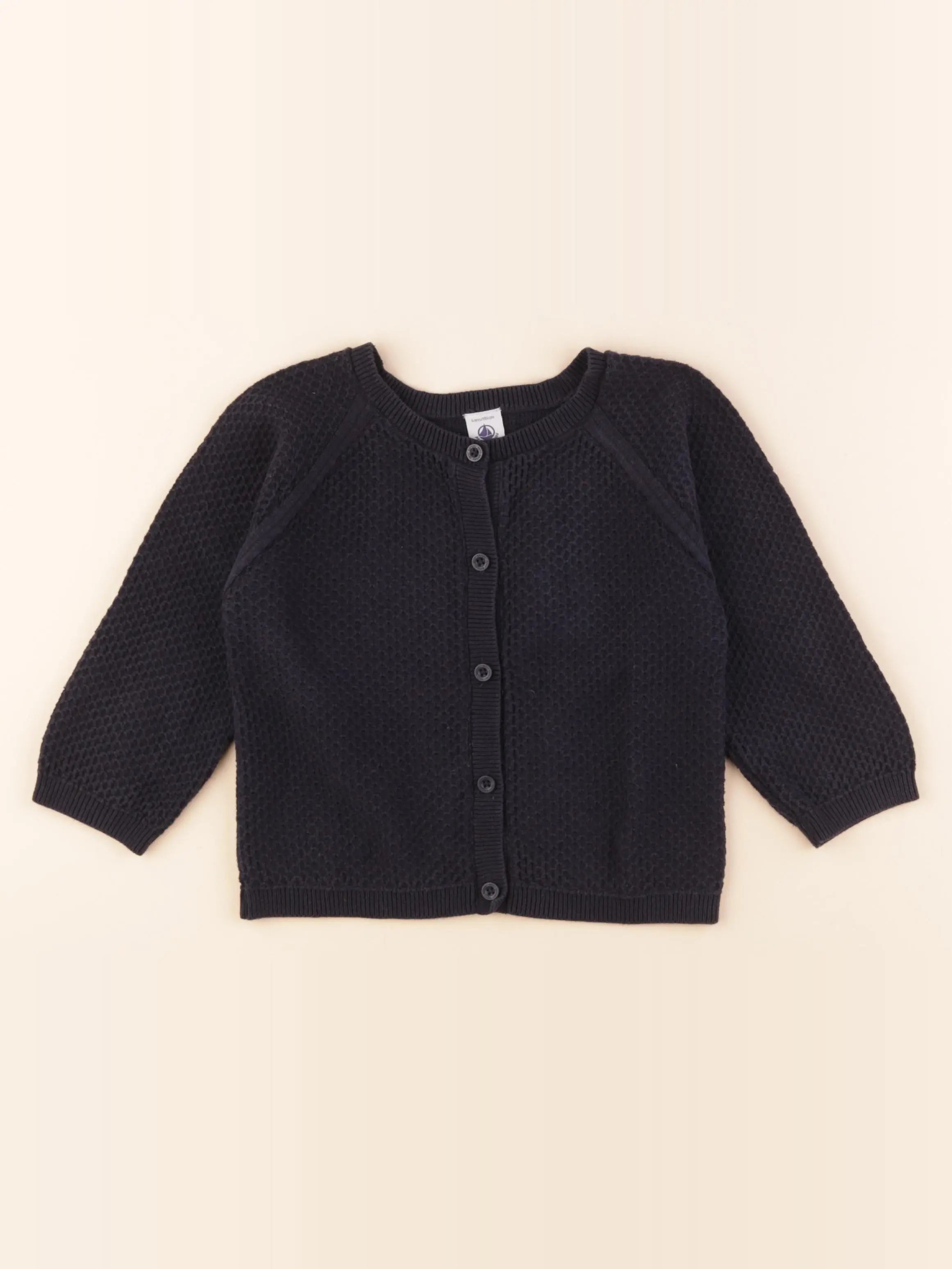 Petit Bateau - gilet bleu - 4 ans