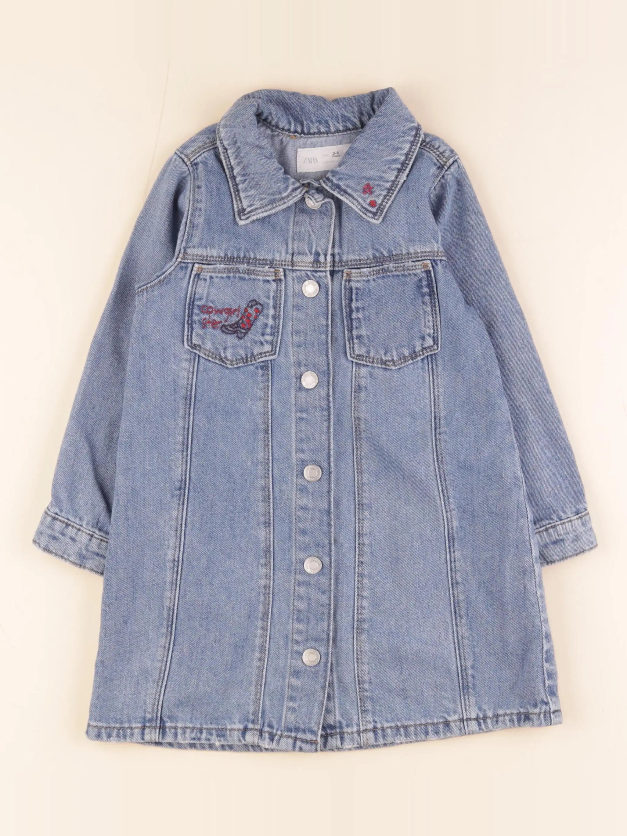 Zara - robe bleu - 3/4 ans
