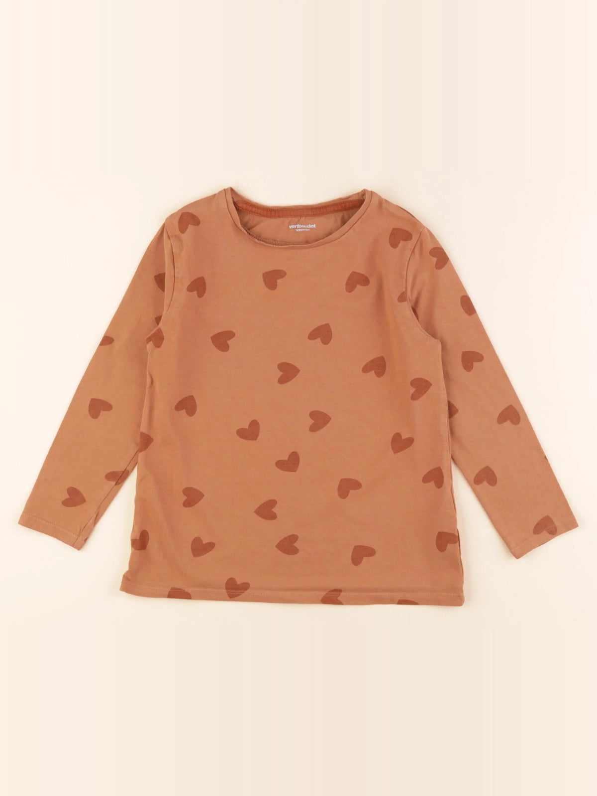 Vertbaudet - tee-shirt marron - 8 ans