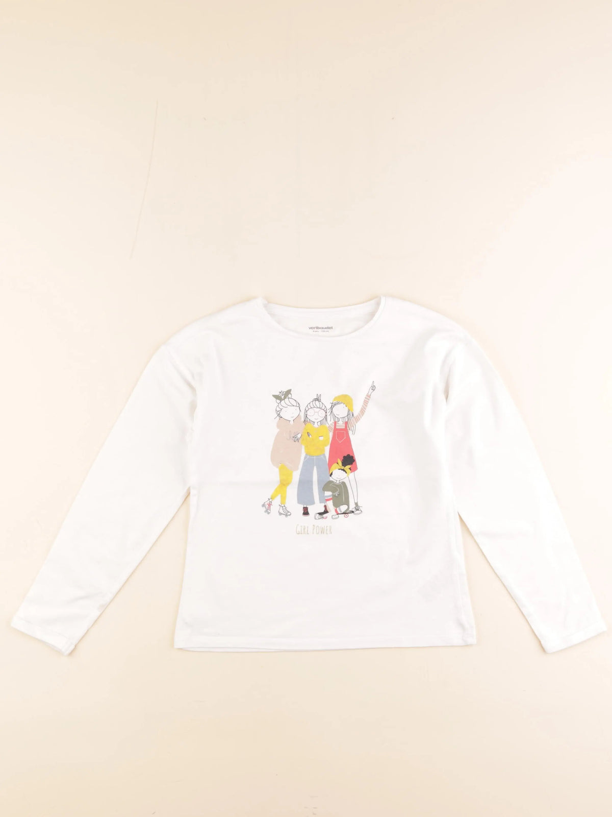 Vertbaudet - tee-shirt blanc - 8 ans