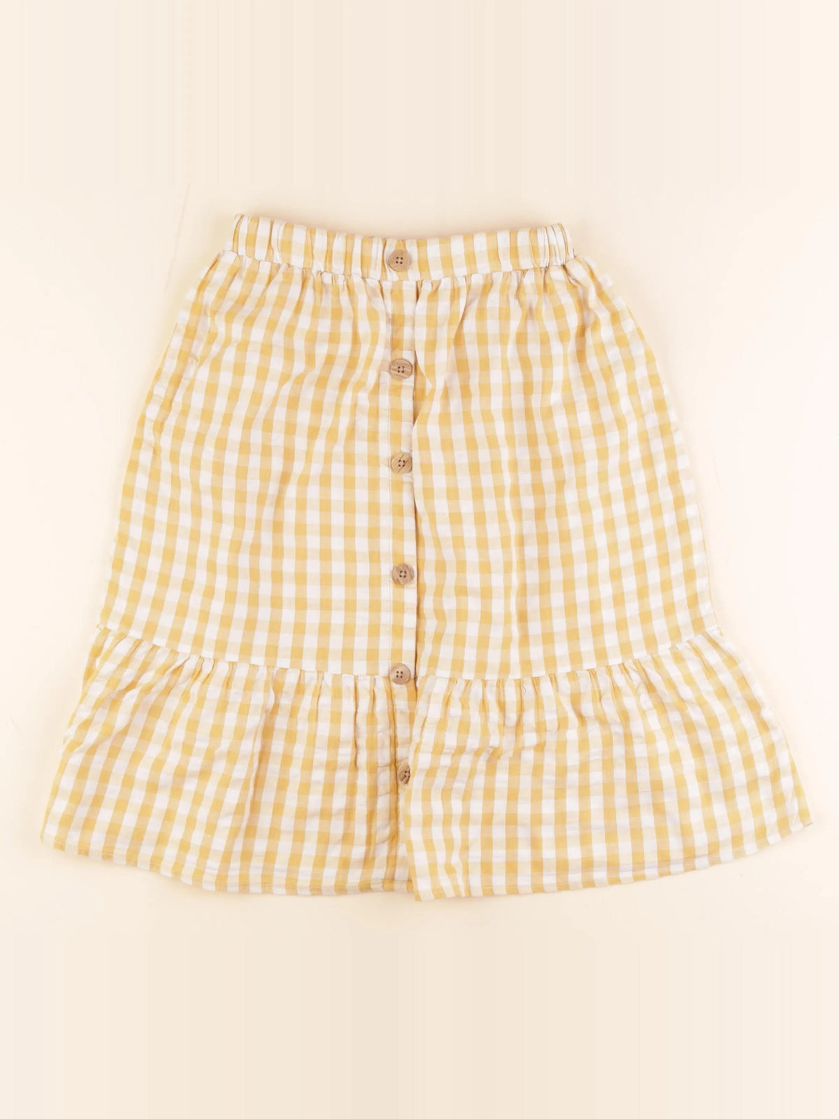 Vertbaudet - jupe blanc, jaune - 7 ans