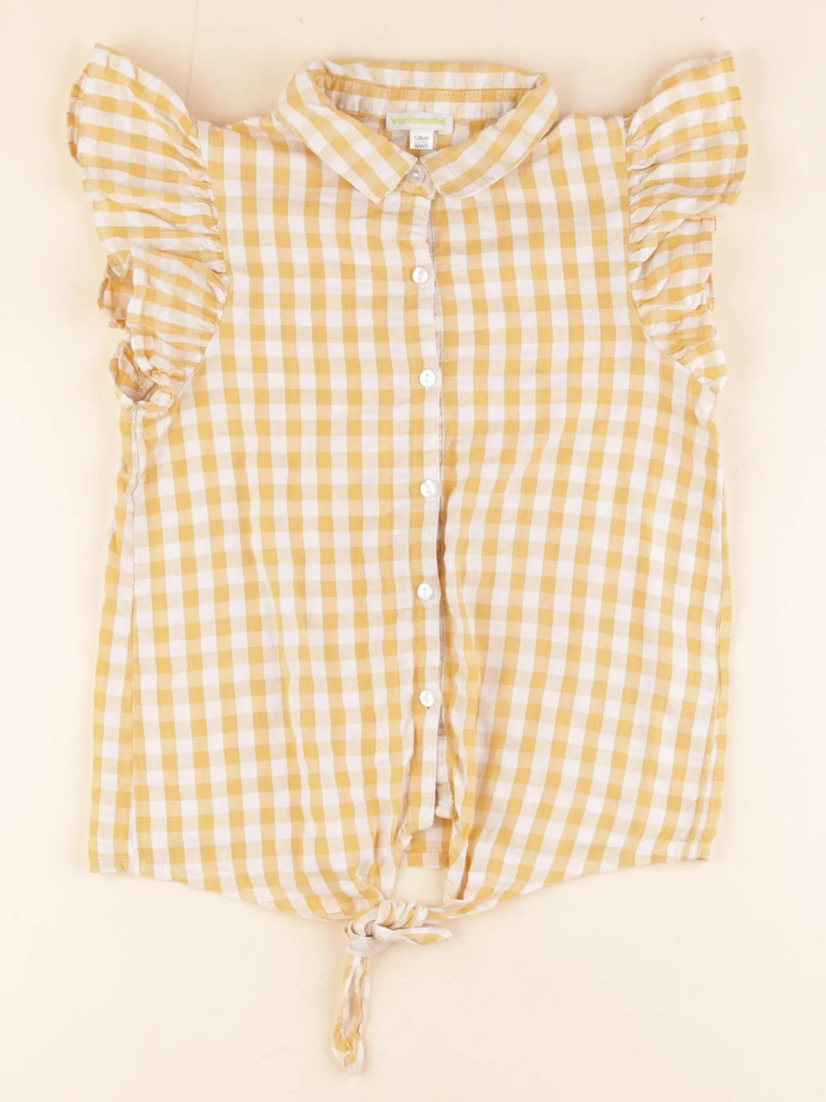 Vertbaudet - blouse blanc, jaune - 8 ans