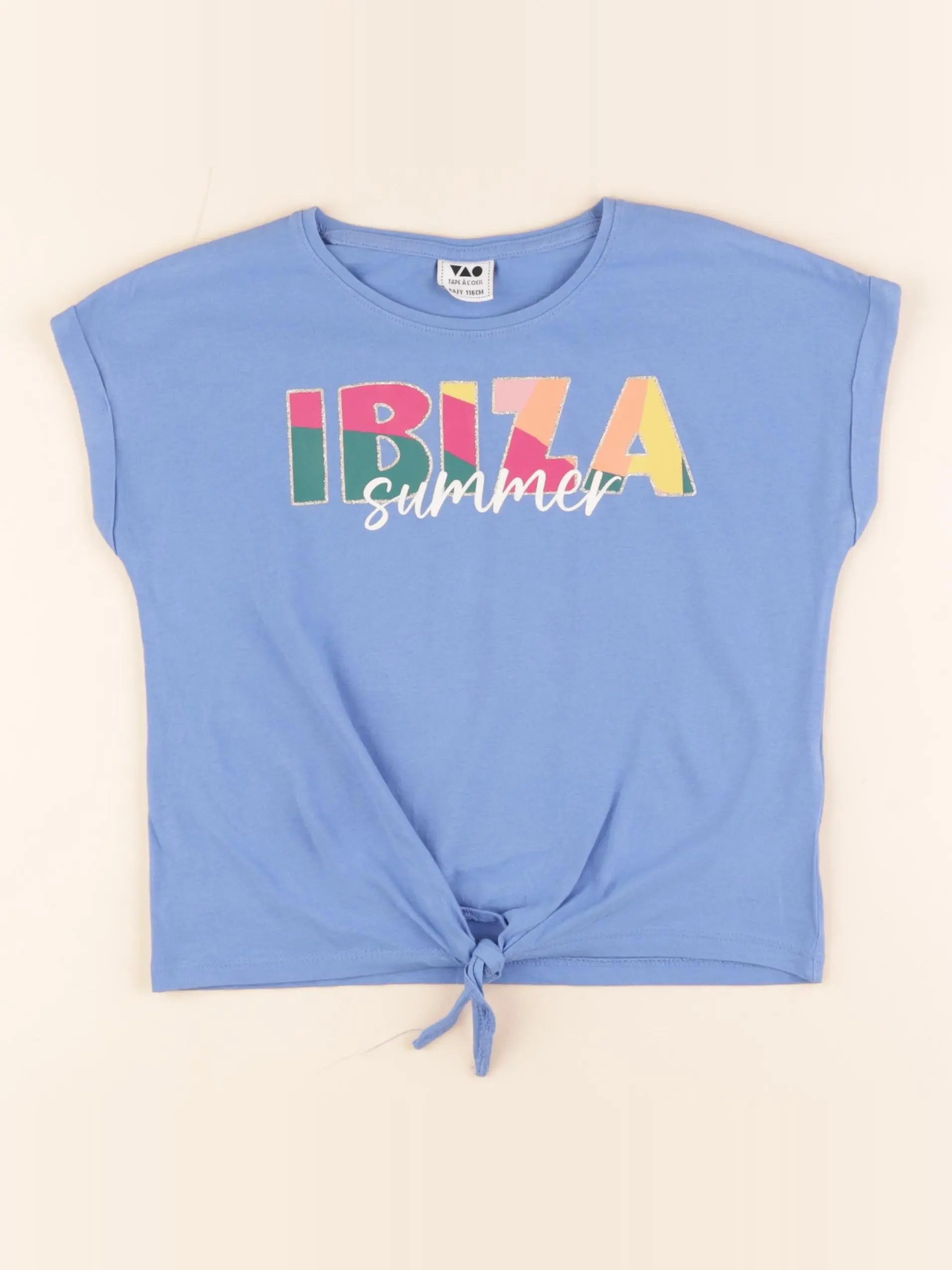 Tape à l'oeil - tee-shirt bleu, or - 6 ans