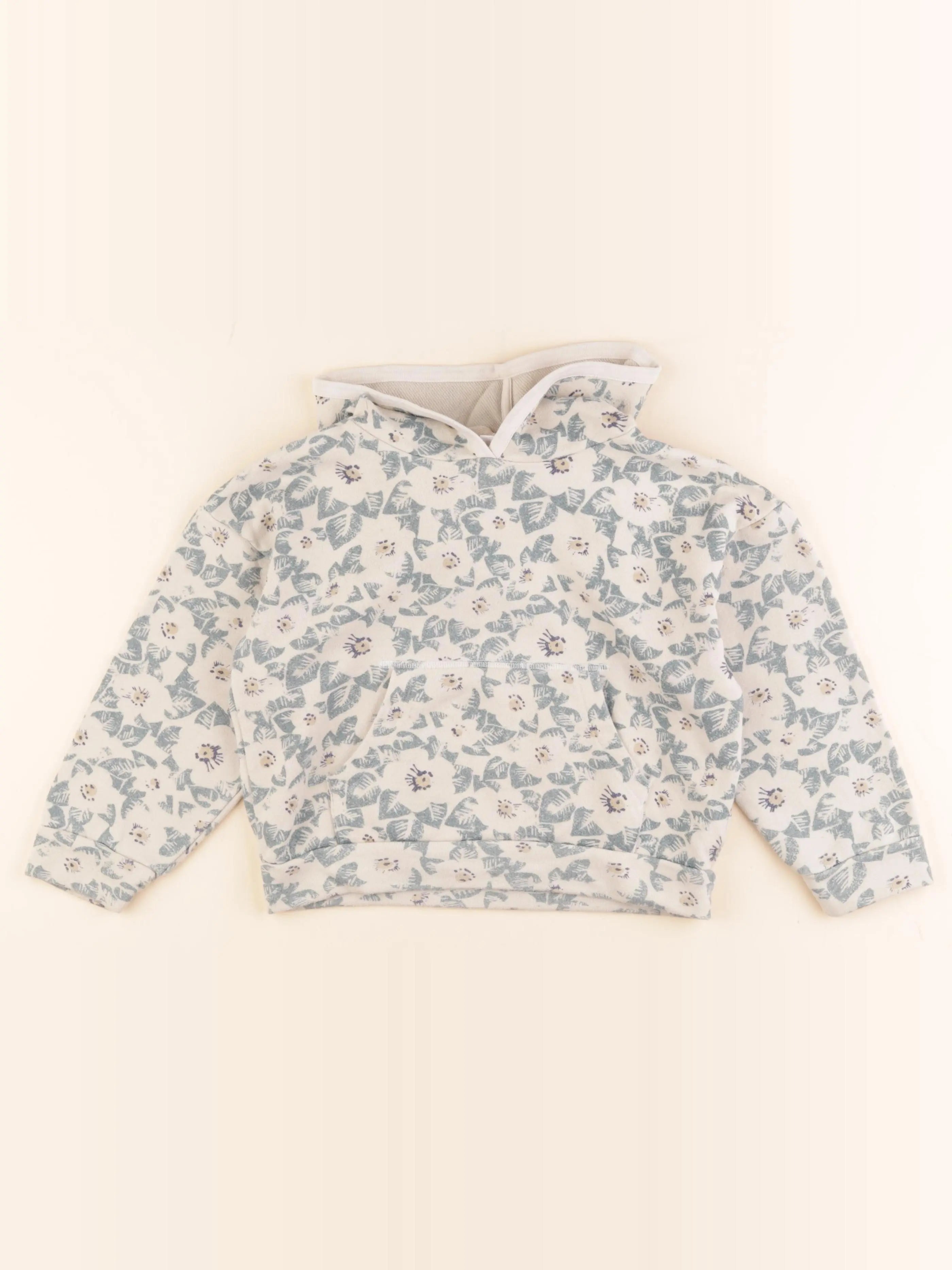 Petit Bateau - sweat bleu, beige - 6 ans