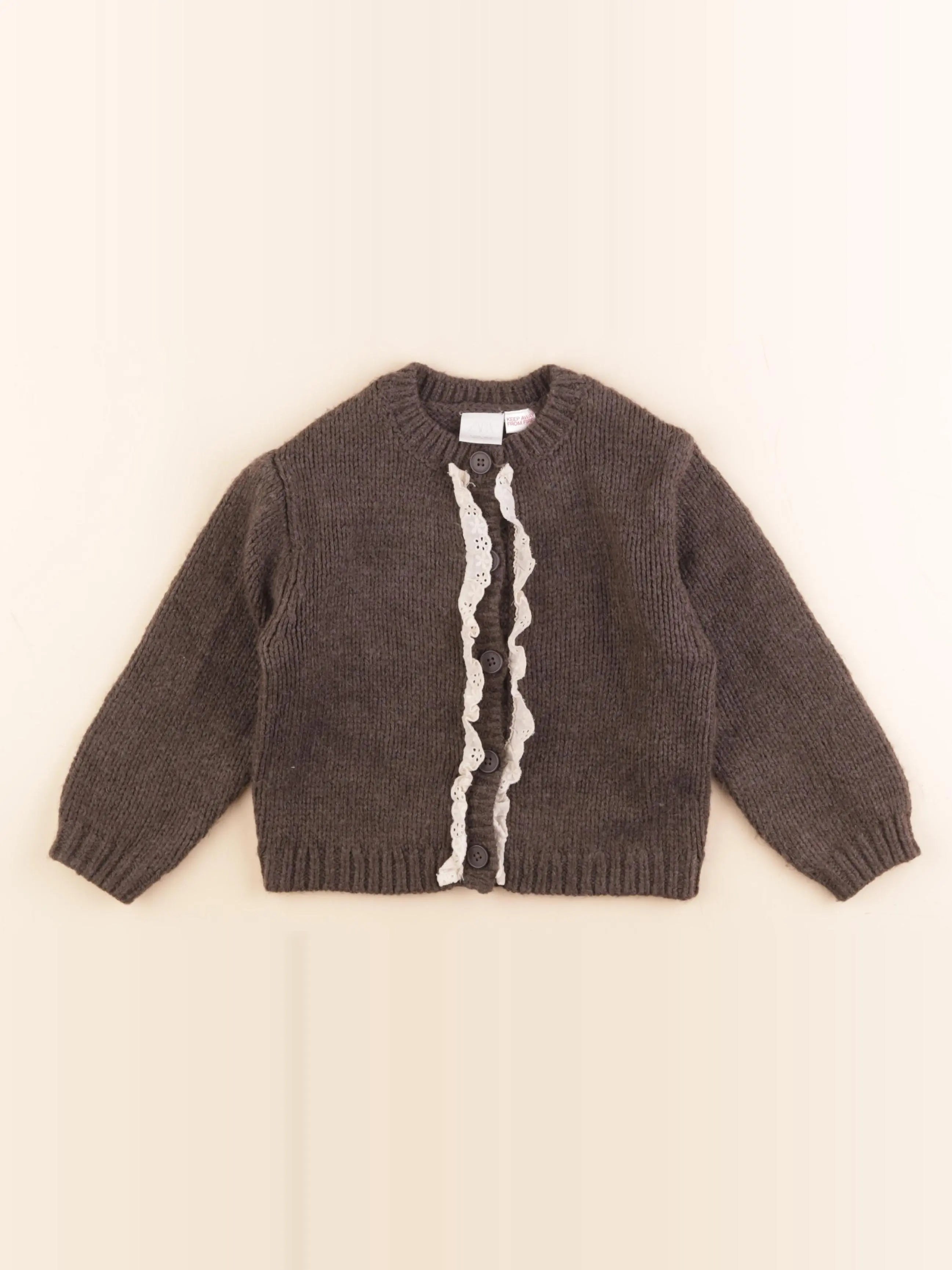 Zara - gilet marron - 4 ans