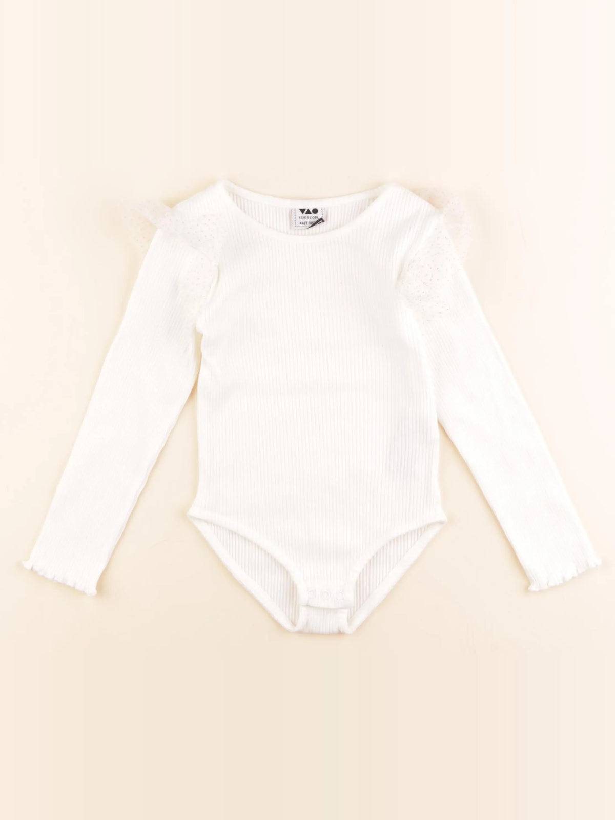 Tape à l'oeil - body blanc, or - 4 ans