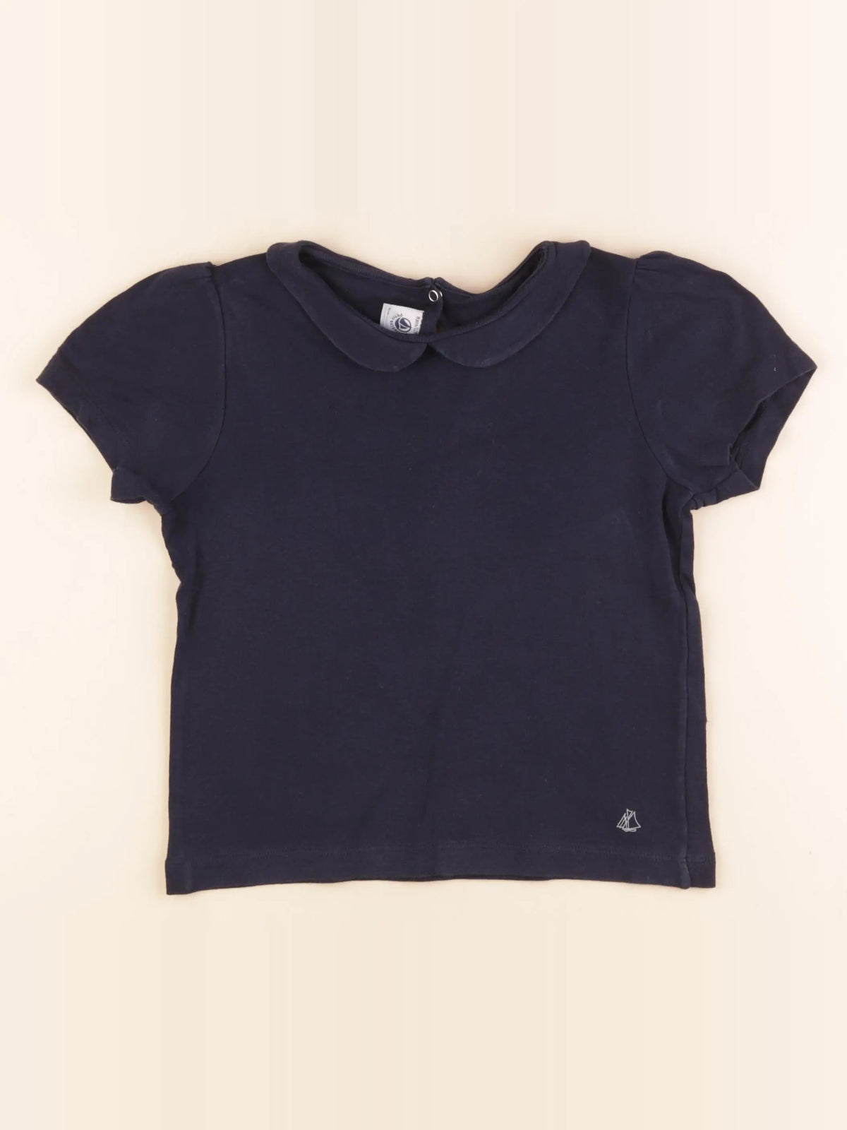 Petit Bateau - tee-shirt bleu - 8 ans