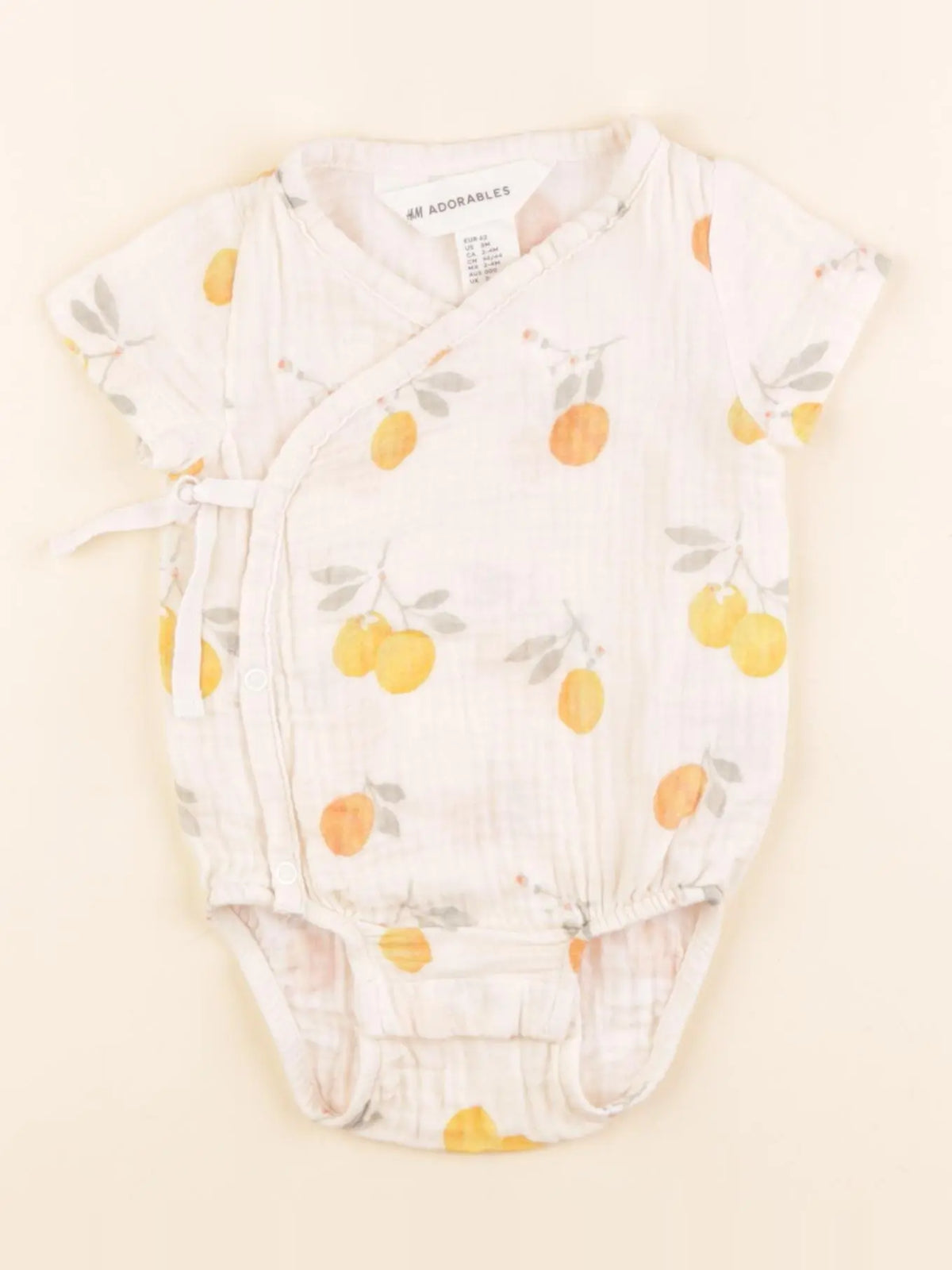 H&M - combinaison beige - 2/4 mois