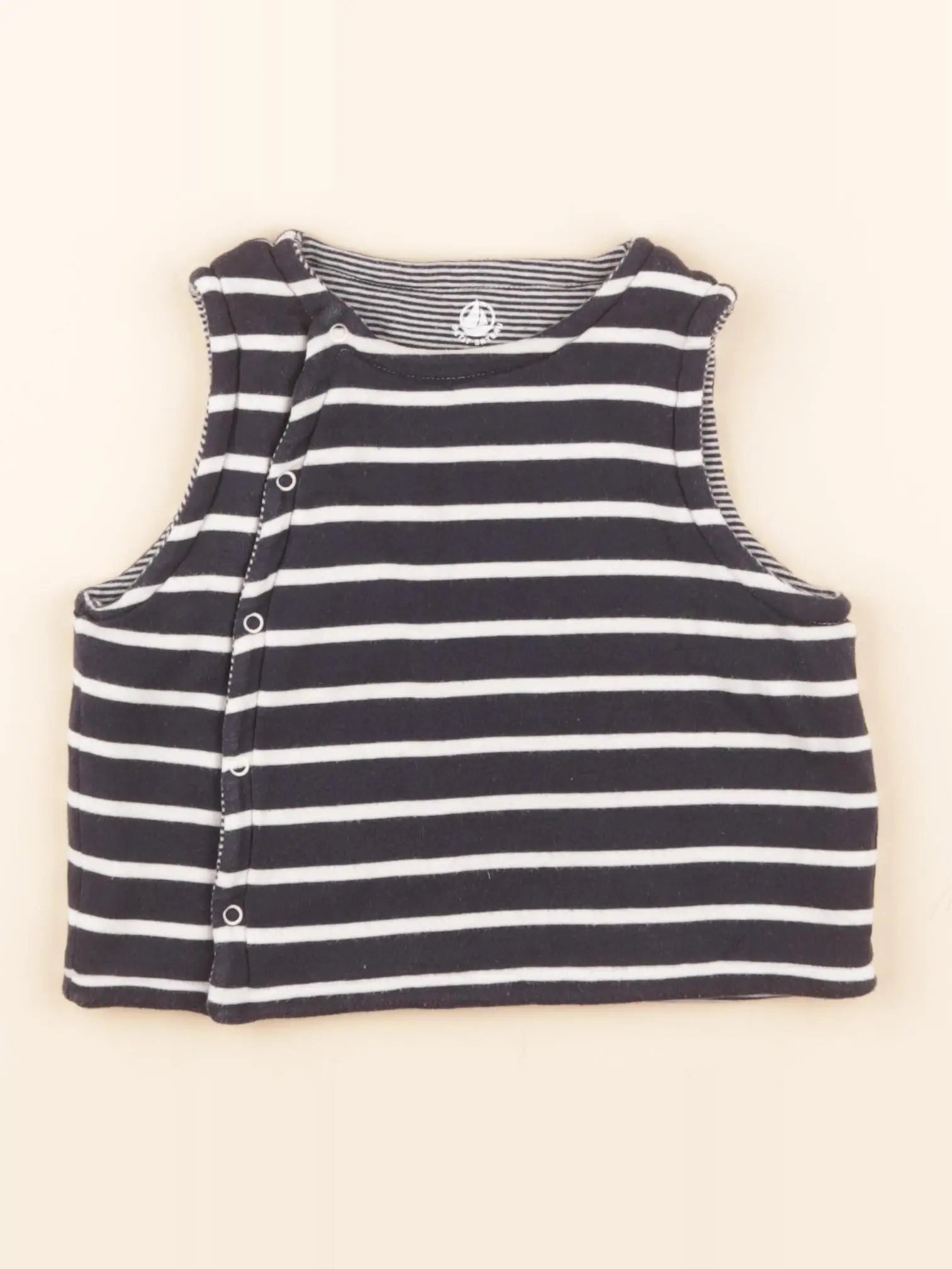 Gilet bleu, blanc