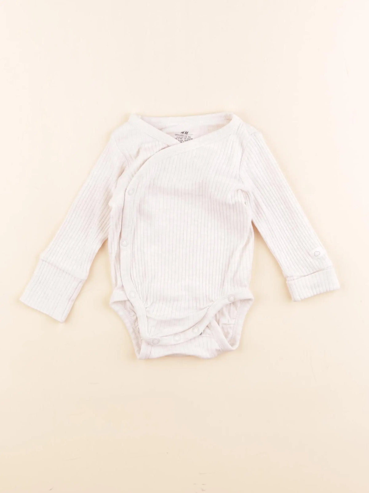 H&M - body beige - 2/4 mois