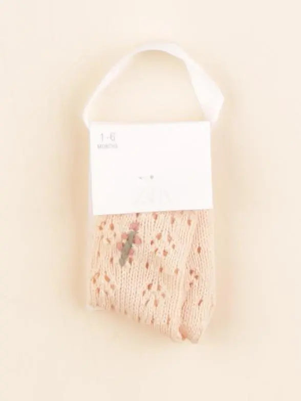 Zara - chaussettes orange - 1/6 mois