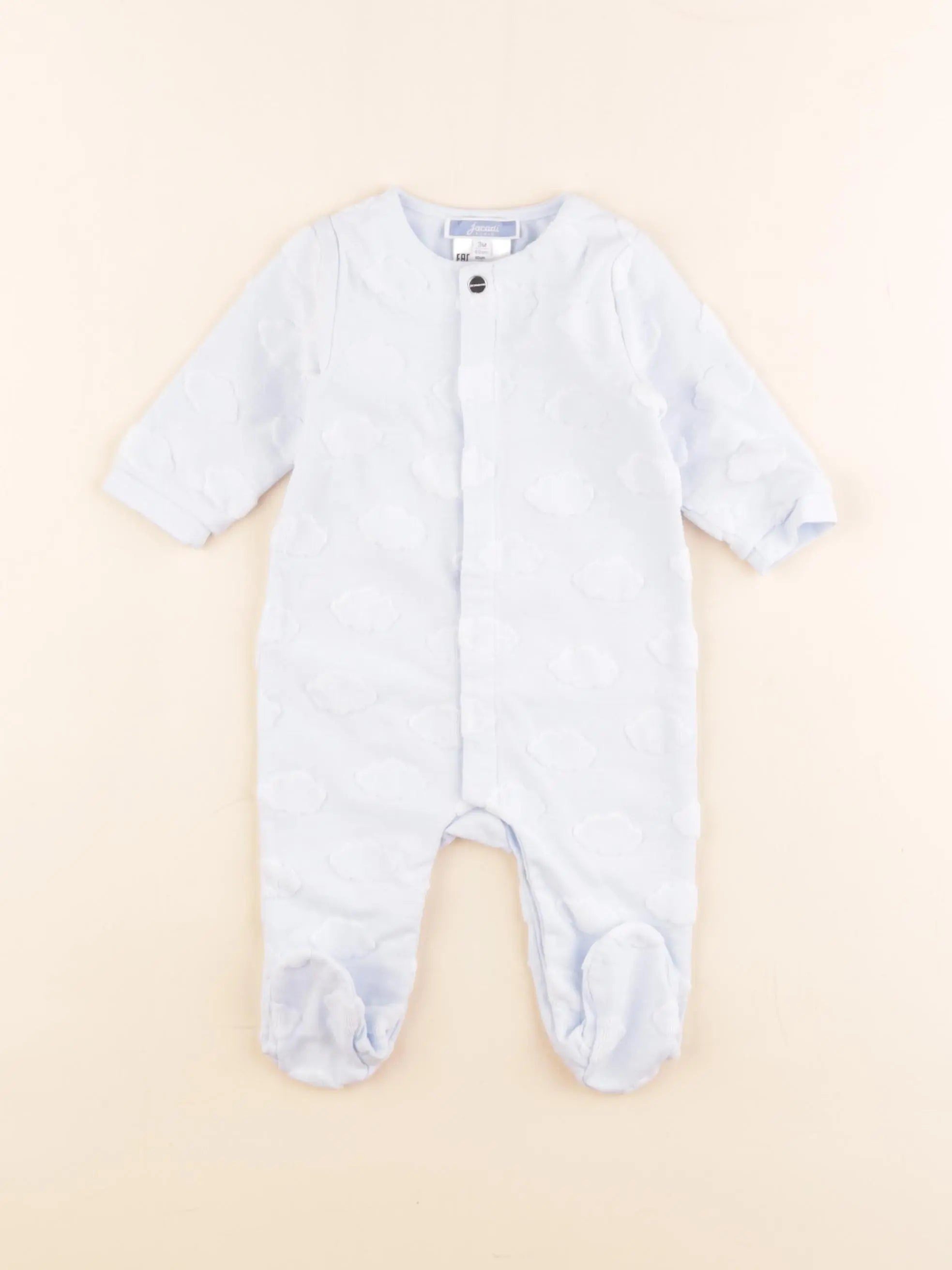 Jacadi - pyjama coton bleu - 3 mois