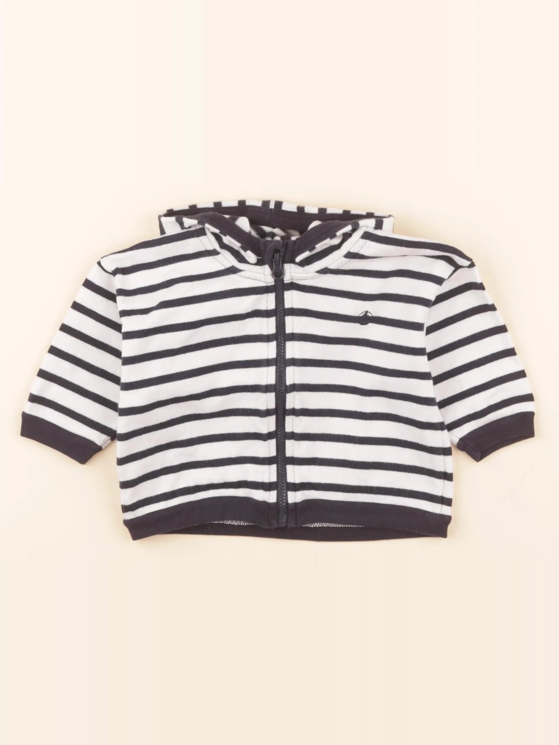Sweat bleu, blanc