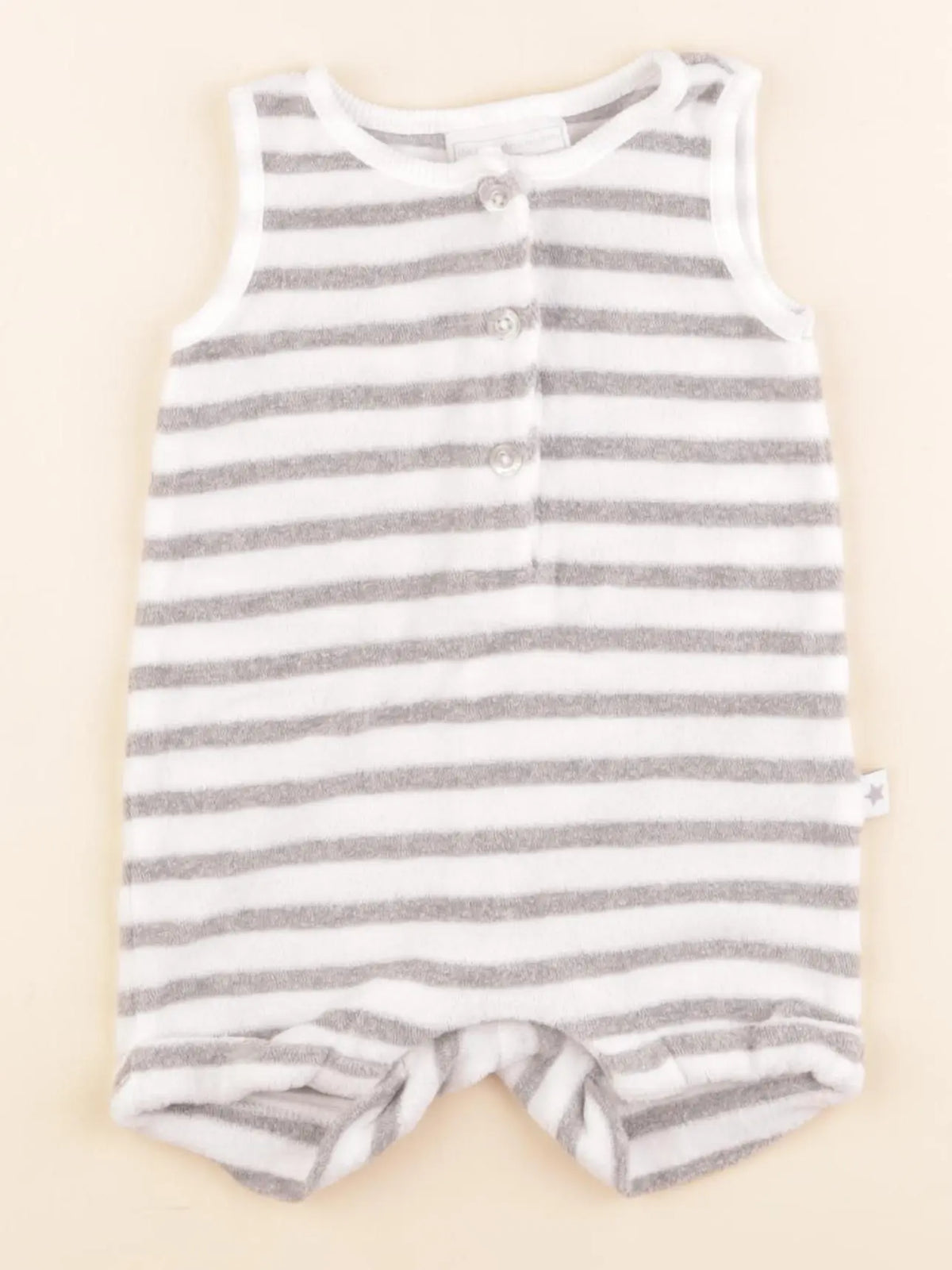 The little white company - combinaison gris - 3/6 mois