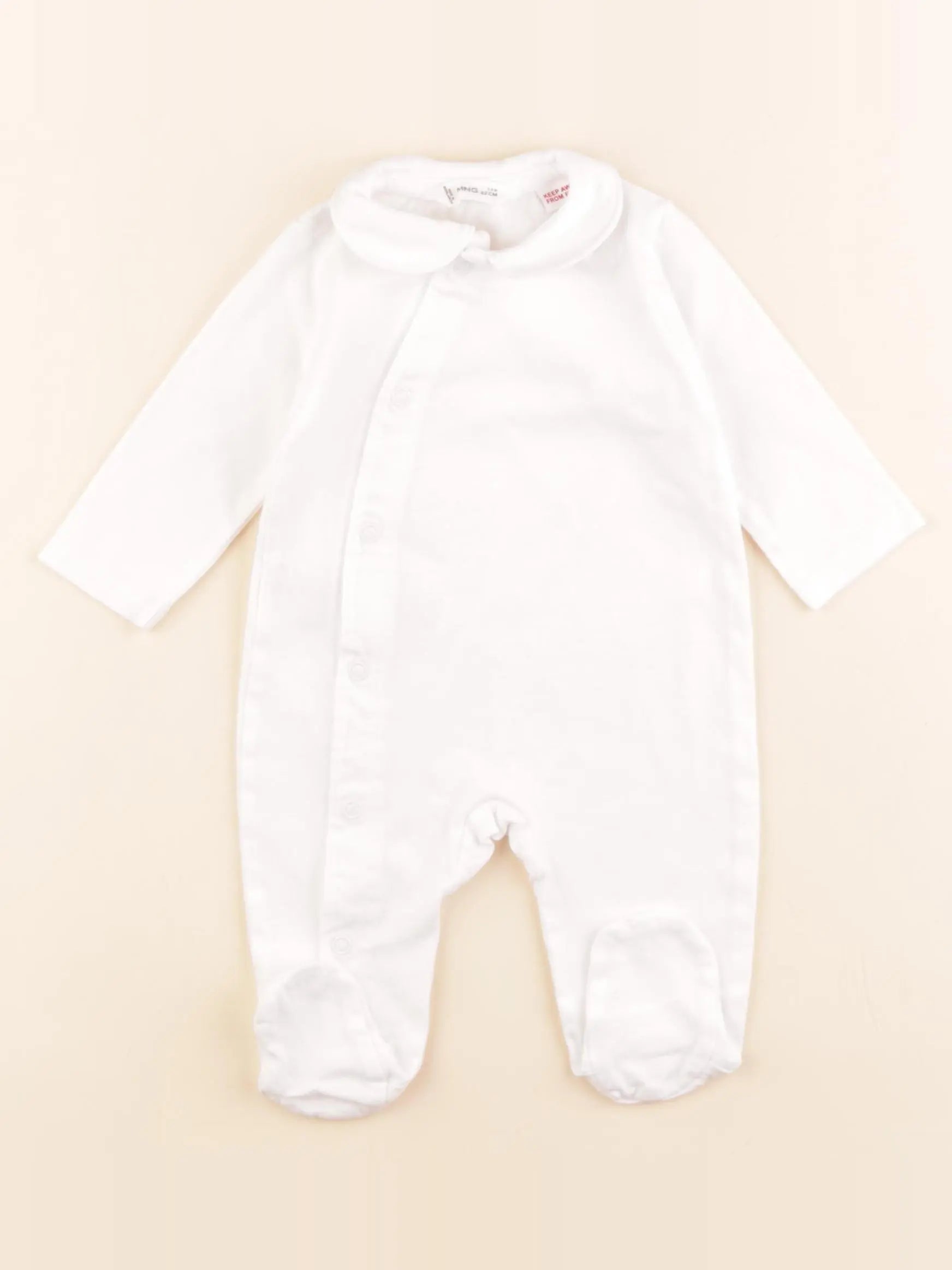 Mango - pyjama coton blanc - 1/3 mois
