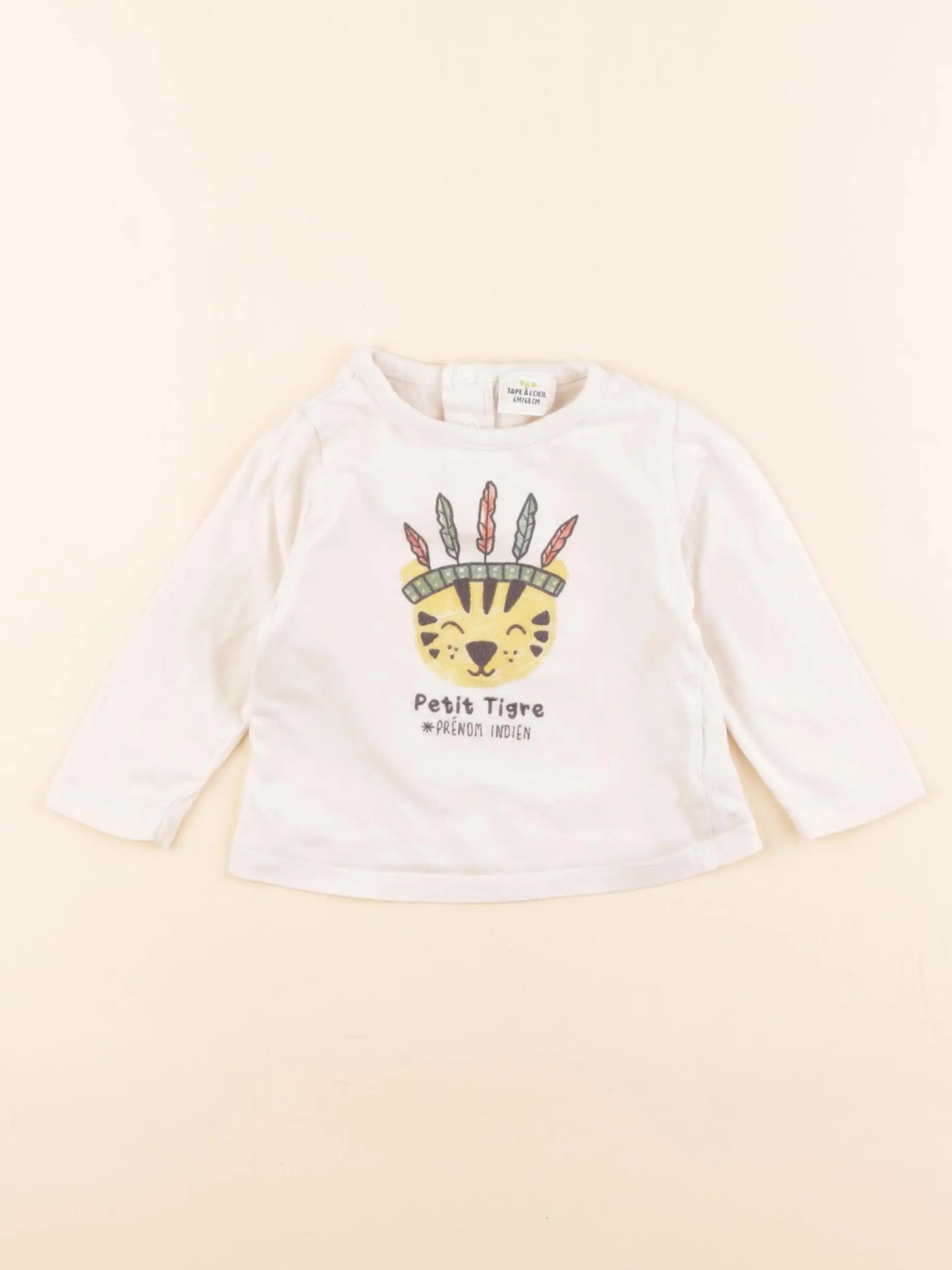 Tape à l'oeil - tee-shirt beige - 6 mois