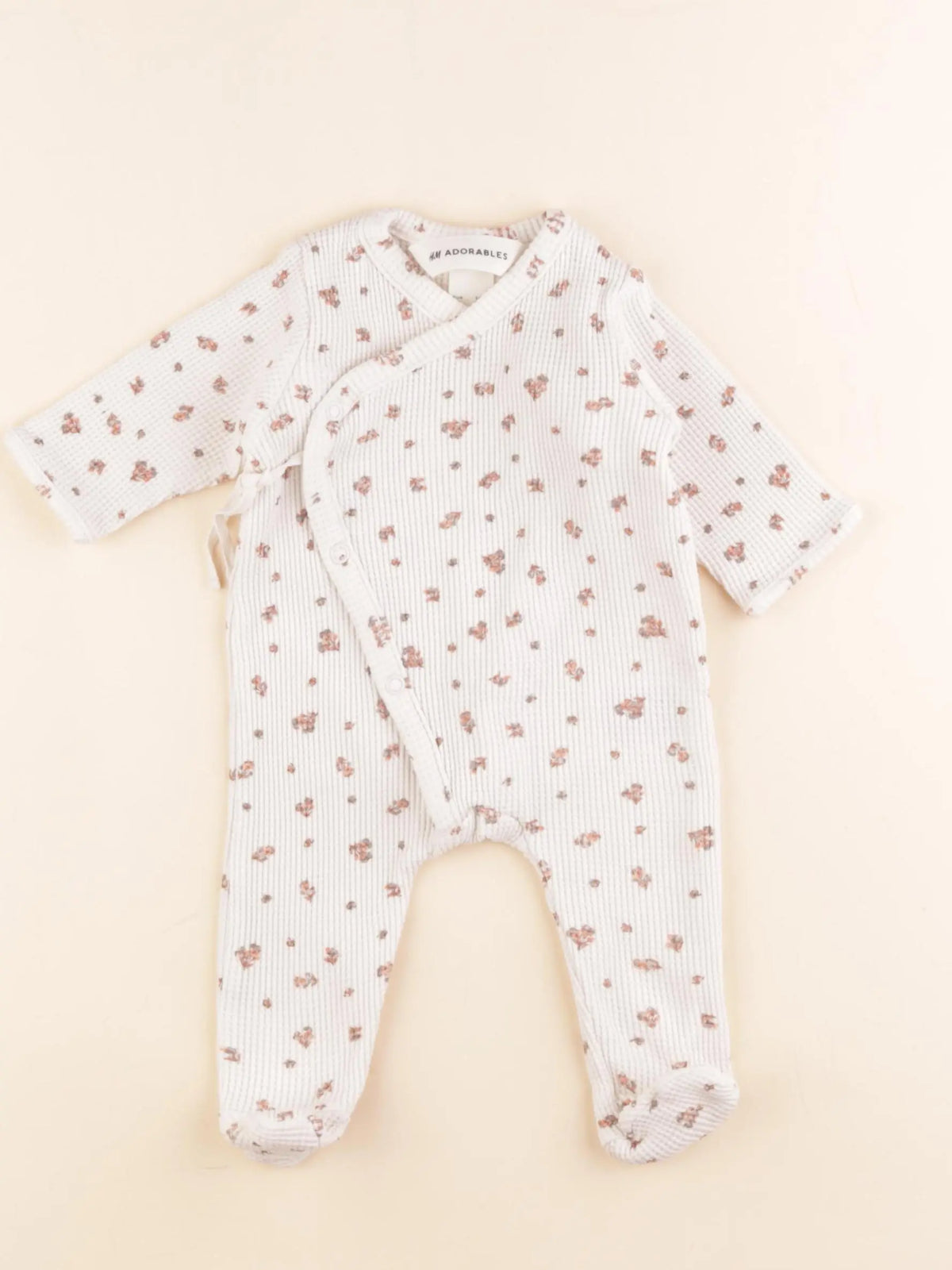 H&M - pyjama coton beige - 1/2 mois
