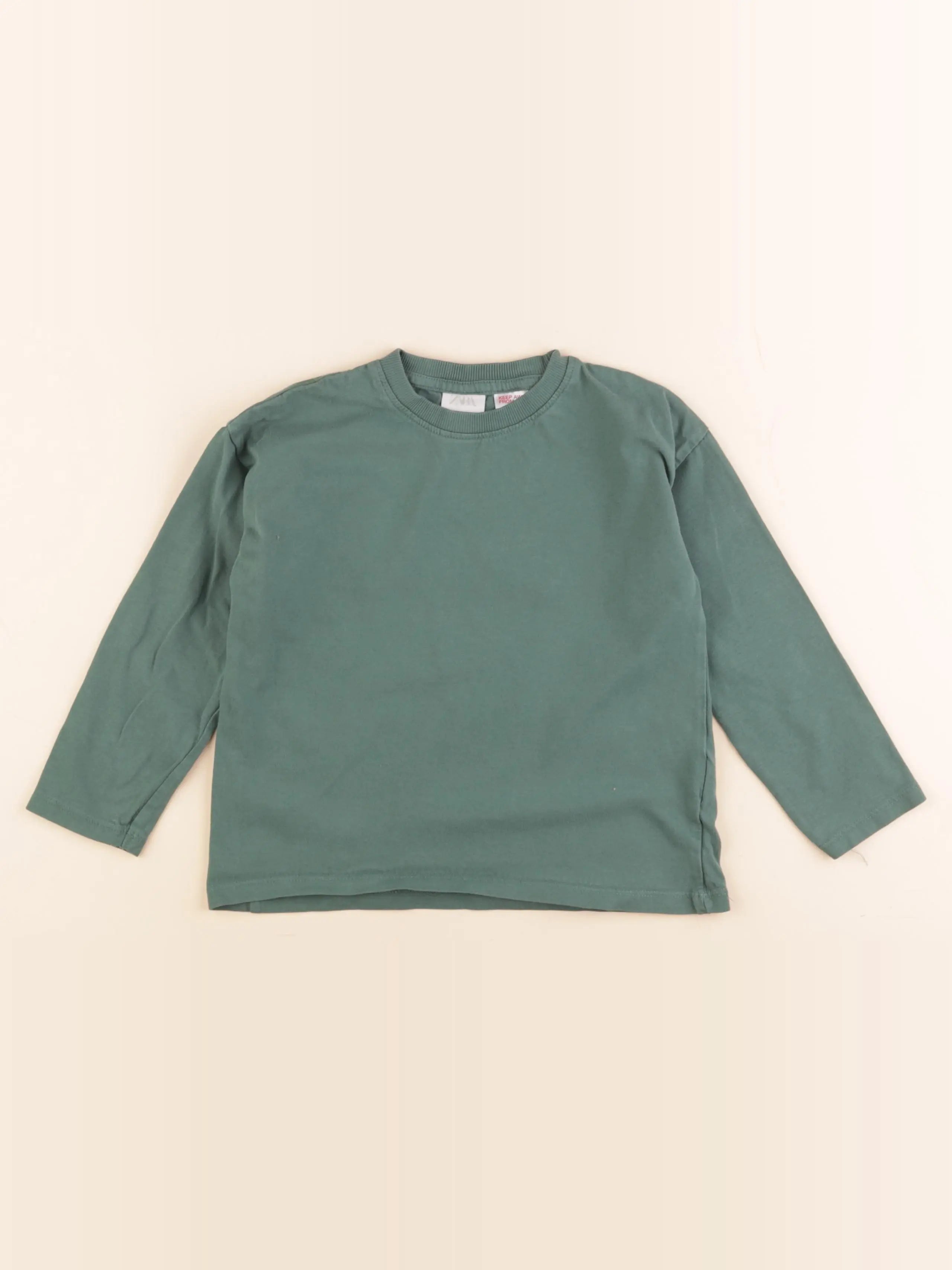 Zara - tee-shirt vert - 4 ans