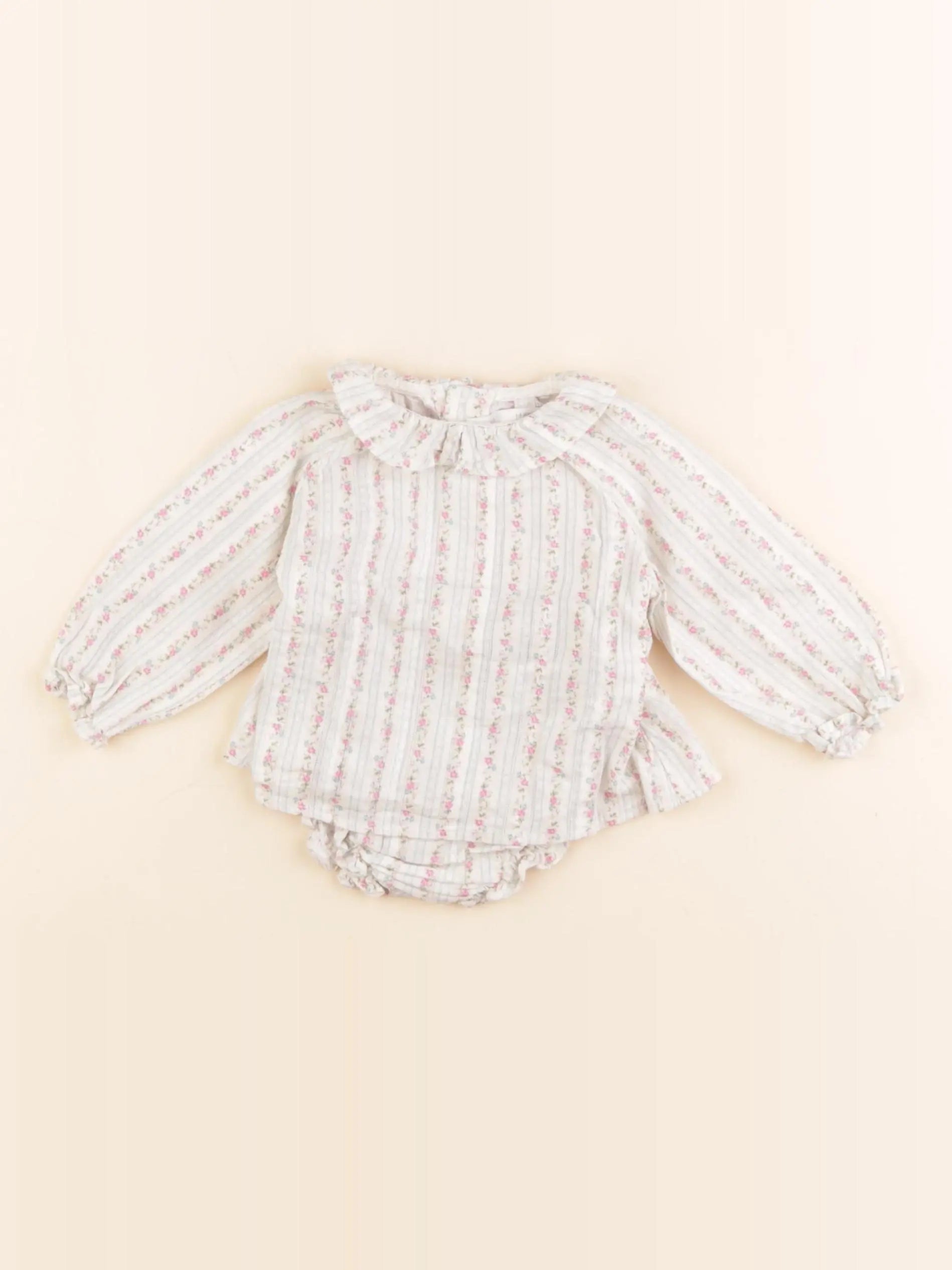 Zara - body blouse beige, multicolore - 1/3 mois