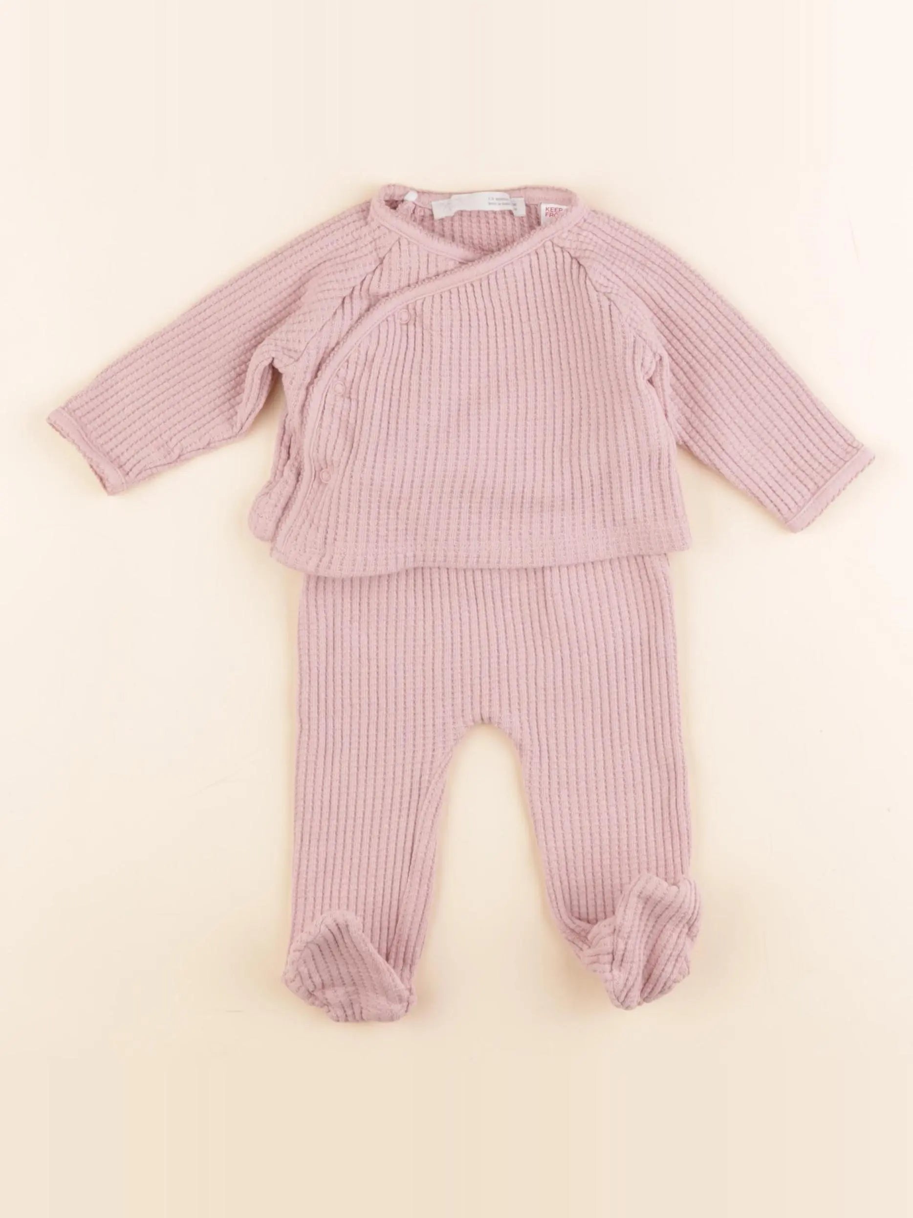 Zara - ensemble rose - 1/3 mois