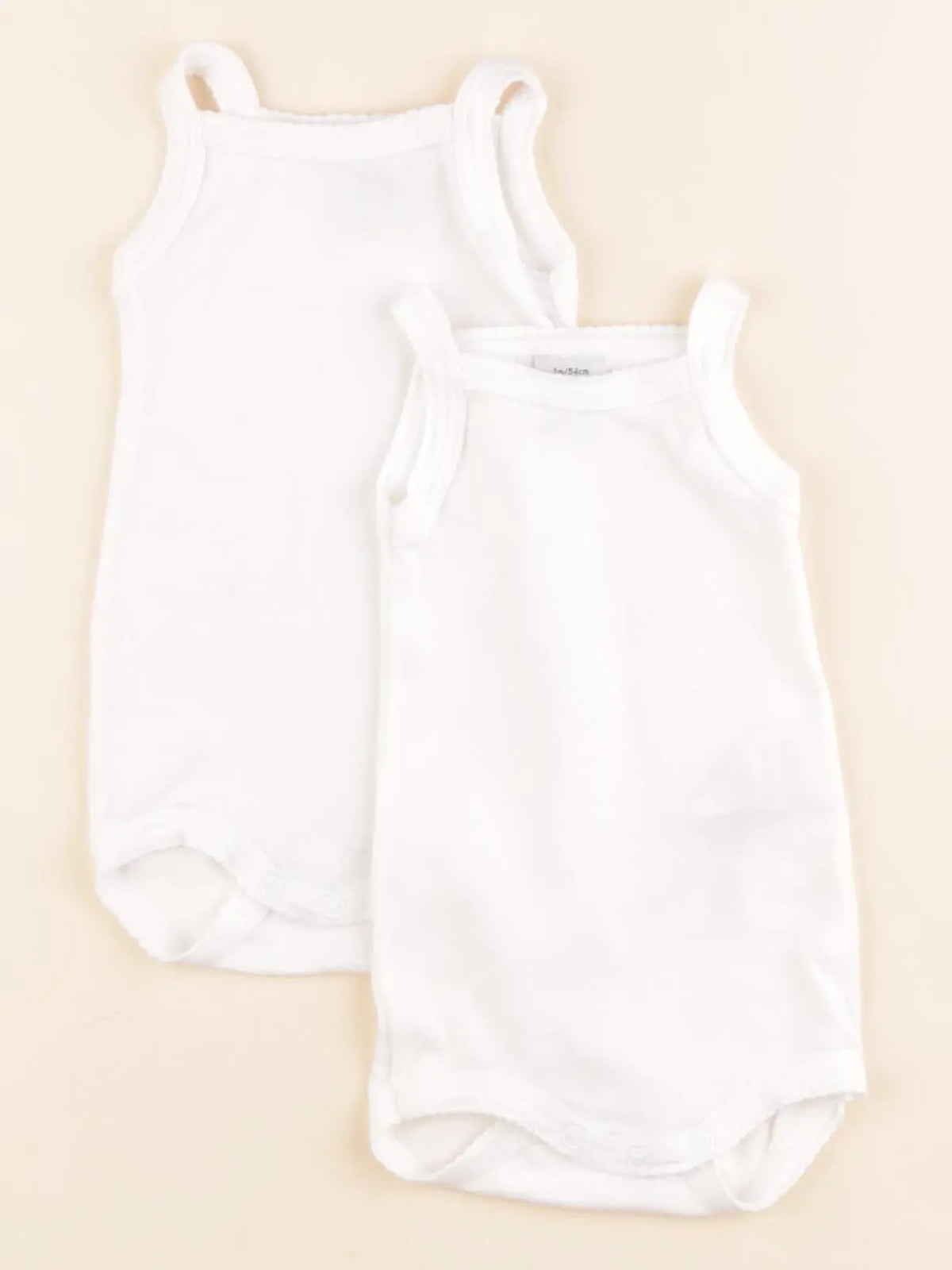 Petit Bateau - lot de 2 bodies en coton blanc - 1 mois