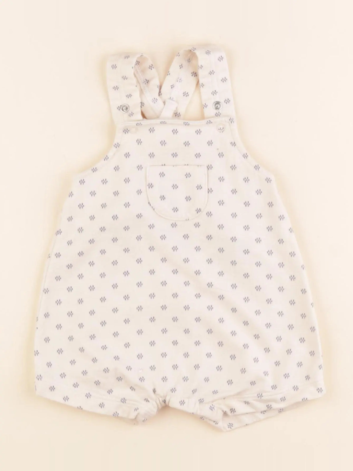 Petit Bateau - combinaison beige, bleu - 3 mois