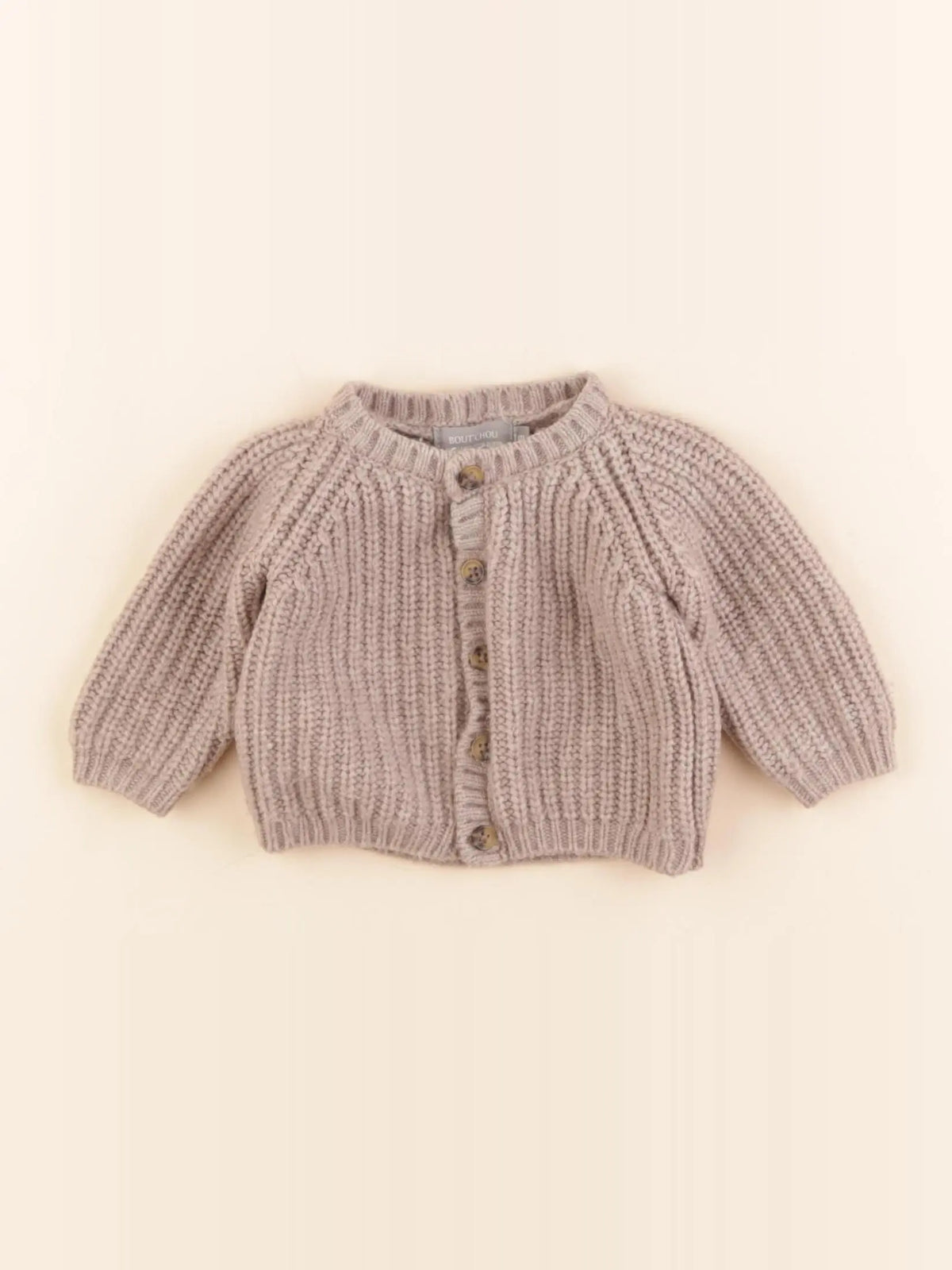Boutchou - gilet beige - 1 mois