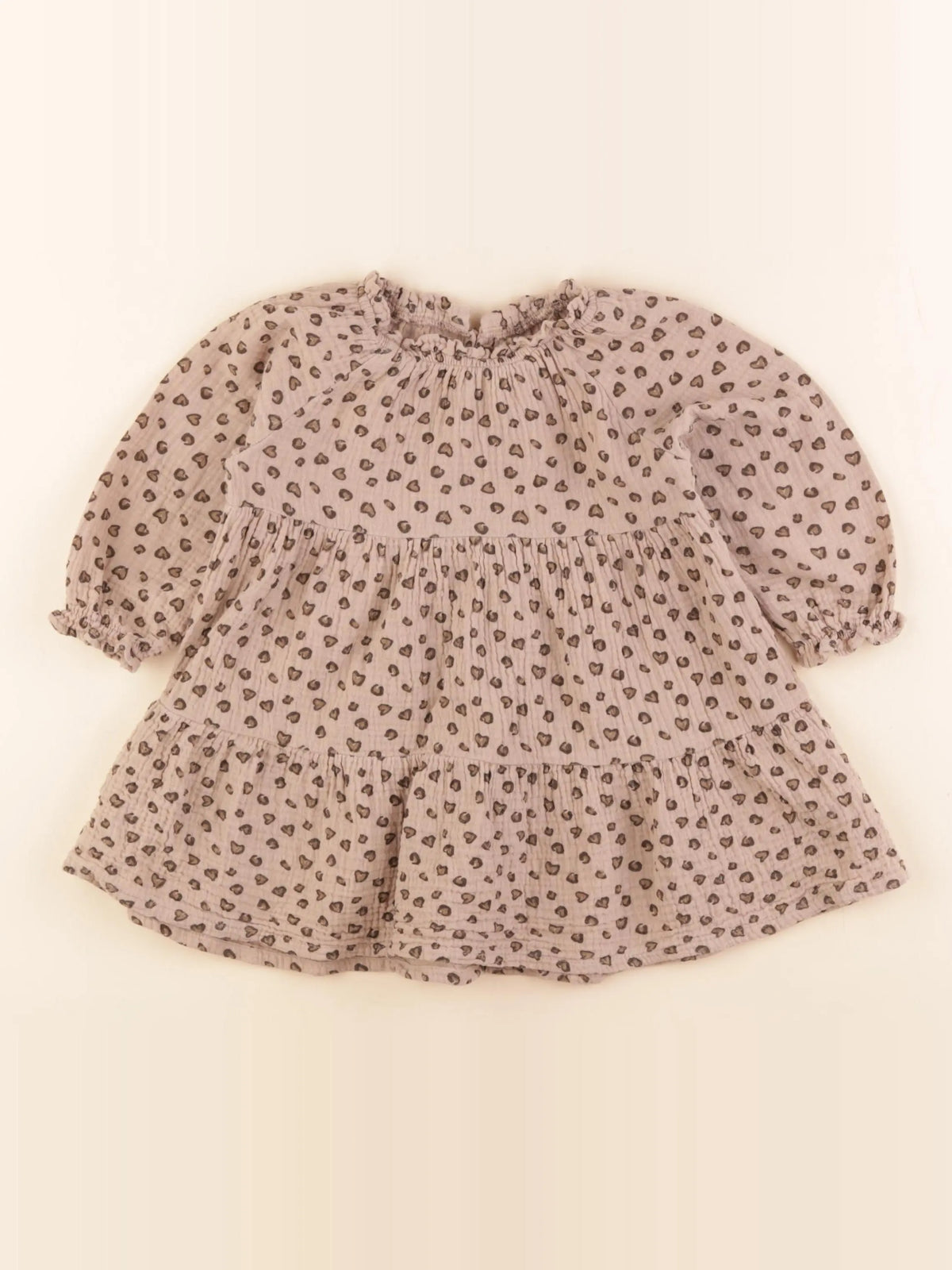 Vertbaudet - robe beige - 12/18 mois