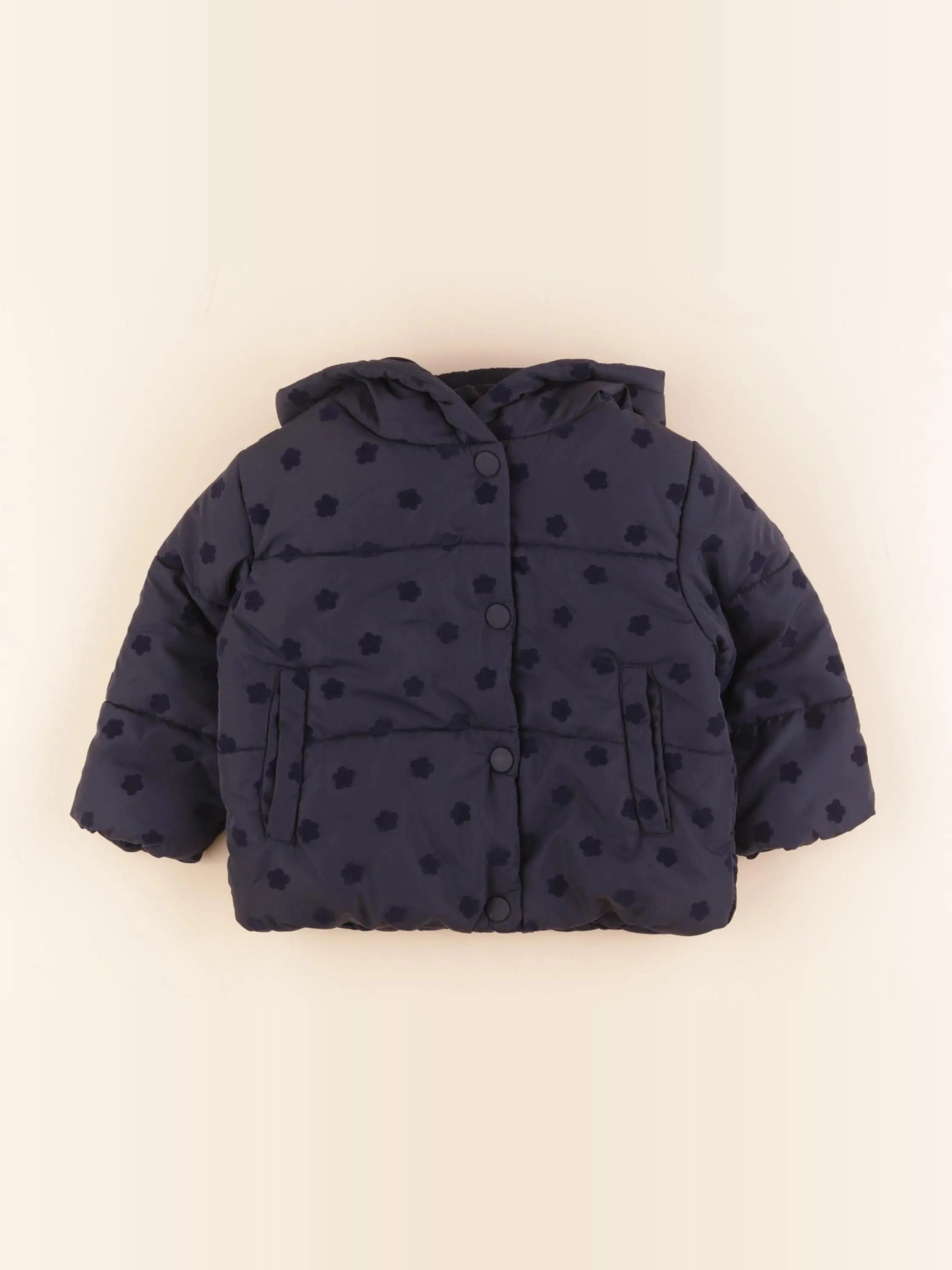 Mango - doudoune bleu - 9/12 mois