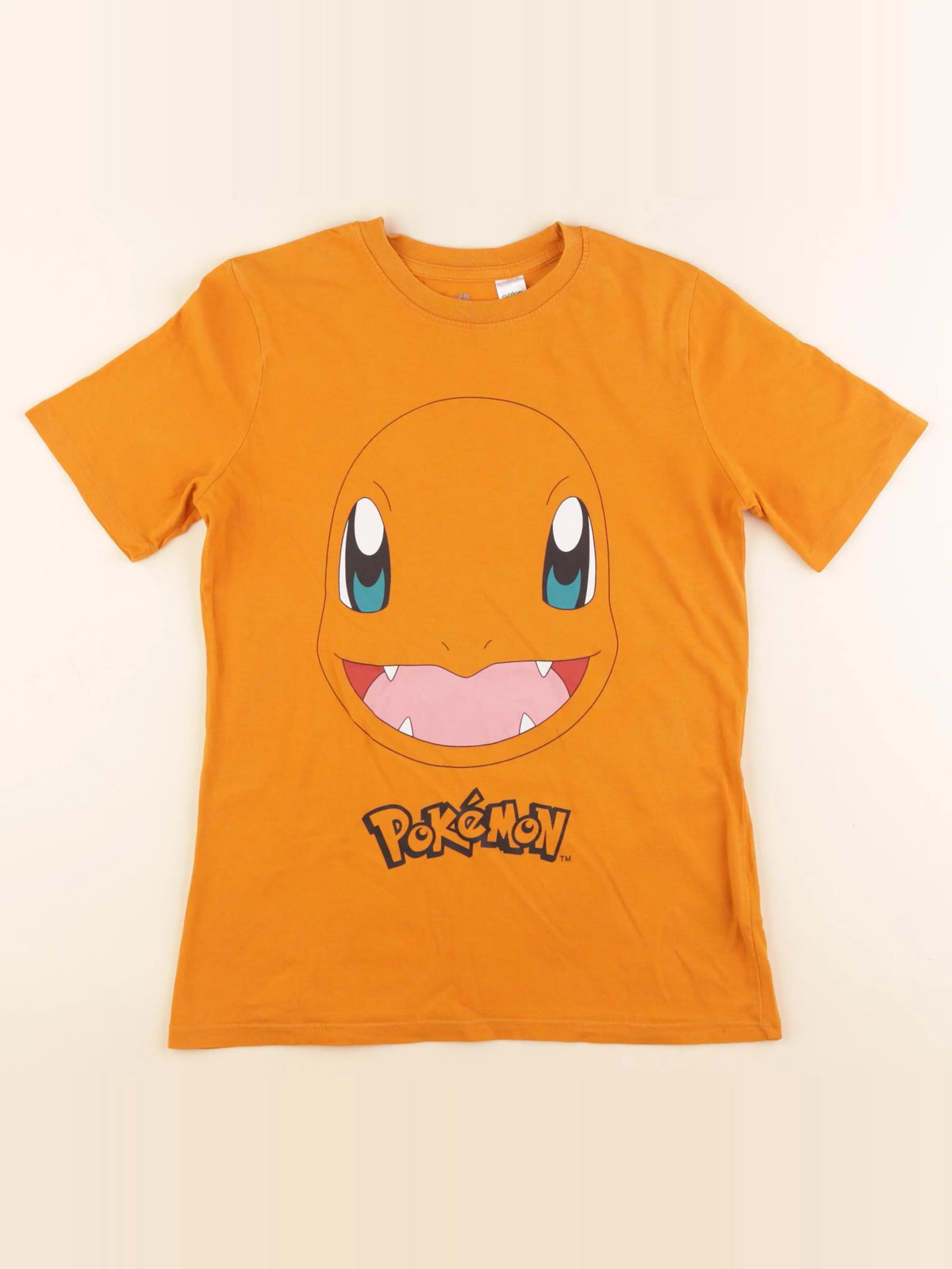 H&M - tee-shirt orange - 8/10 ans
