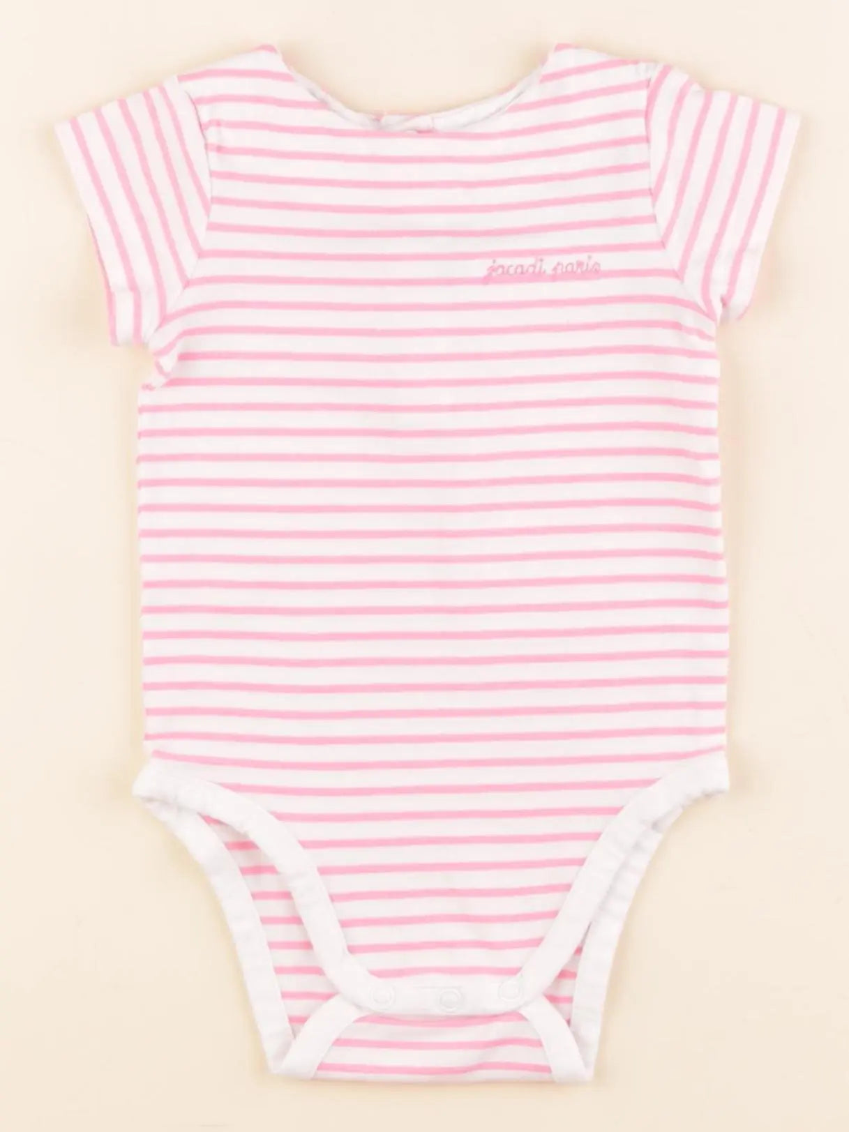 Jacadi - body blanc, rose - 12 mois