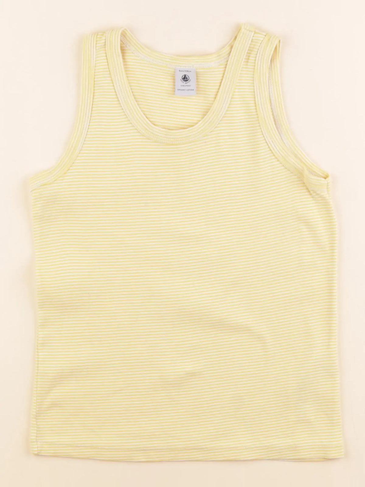 Petit Bateau - maillot de corps jaune - 8 ans