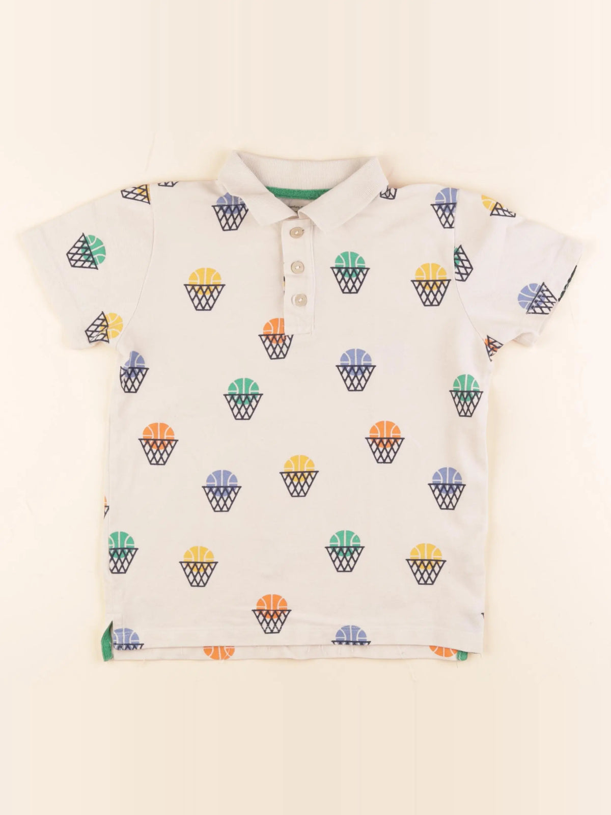 Monoprix - polo beige - 8 ans