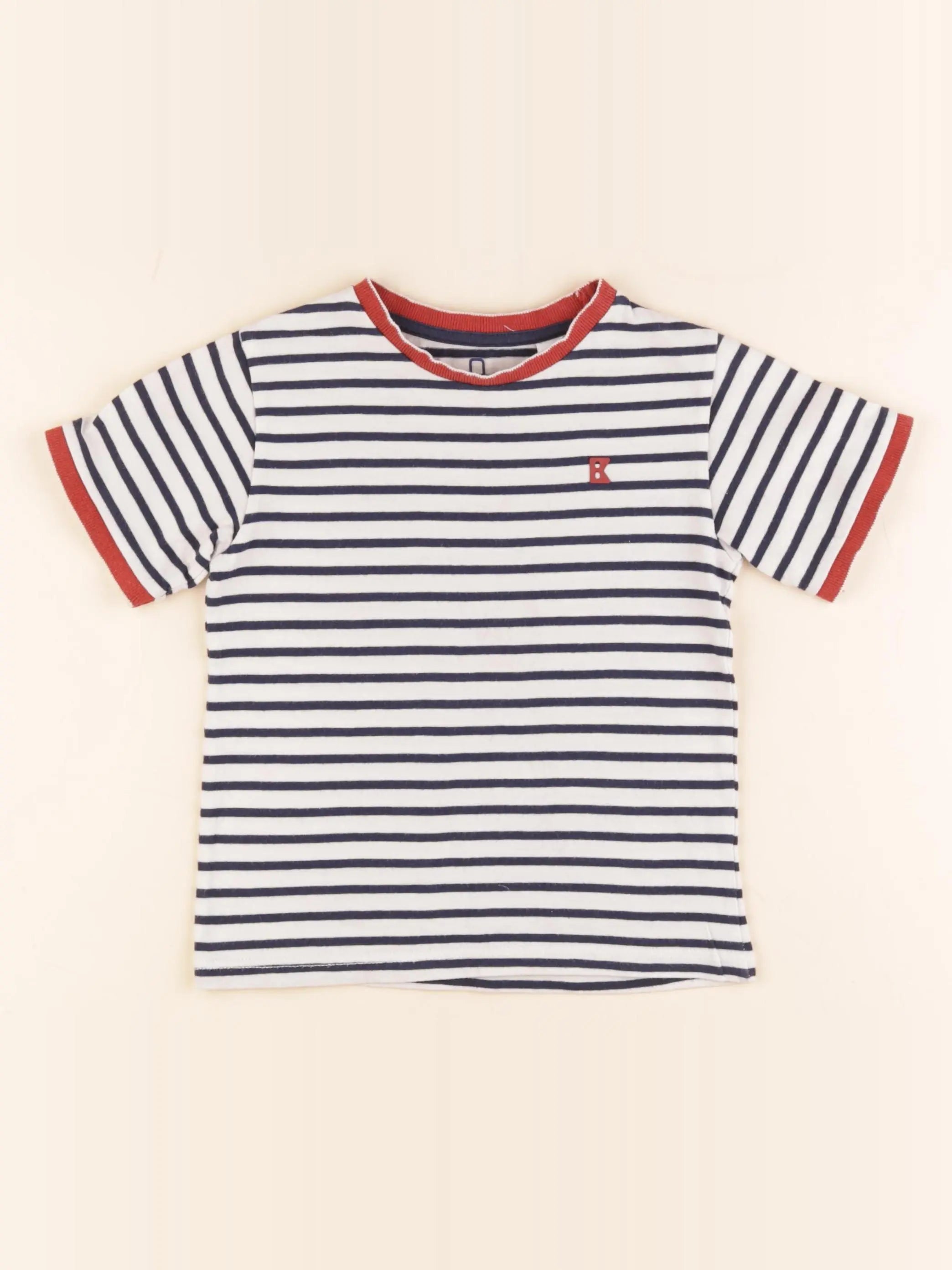 Okaidi - tee-shirt blanc, bleu - 3 ans