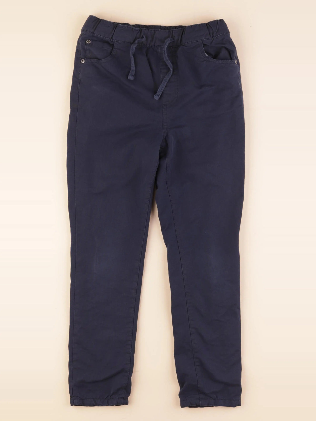 Vertbaudet - pantalon doublé bleu - 10 ans
