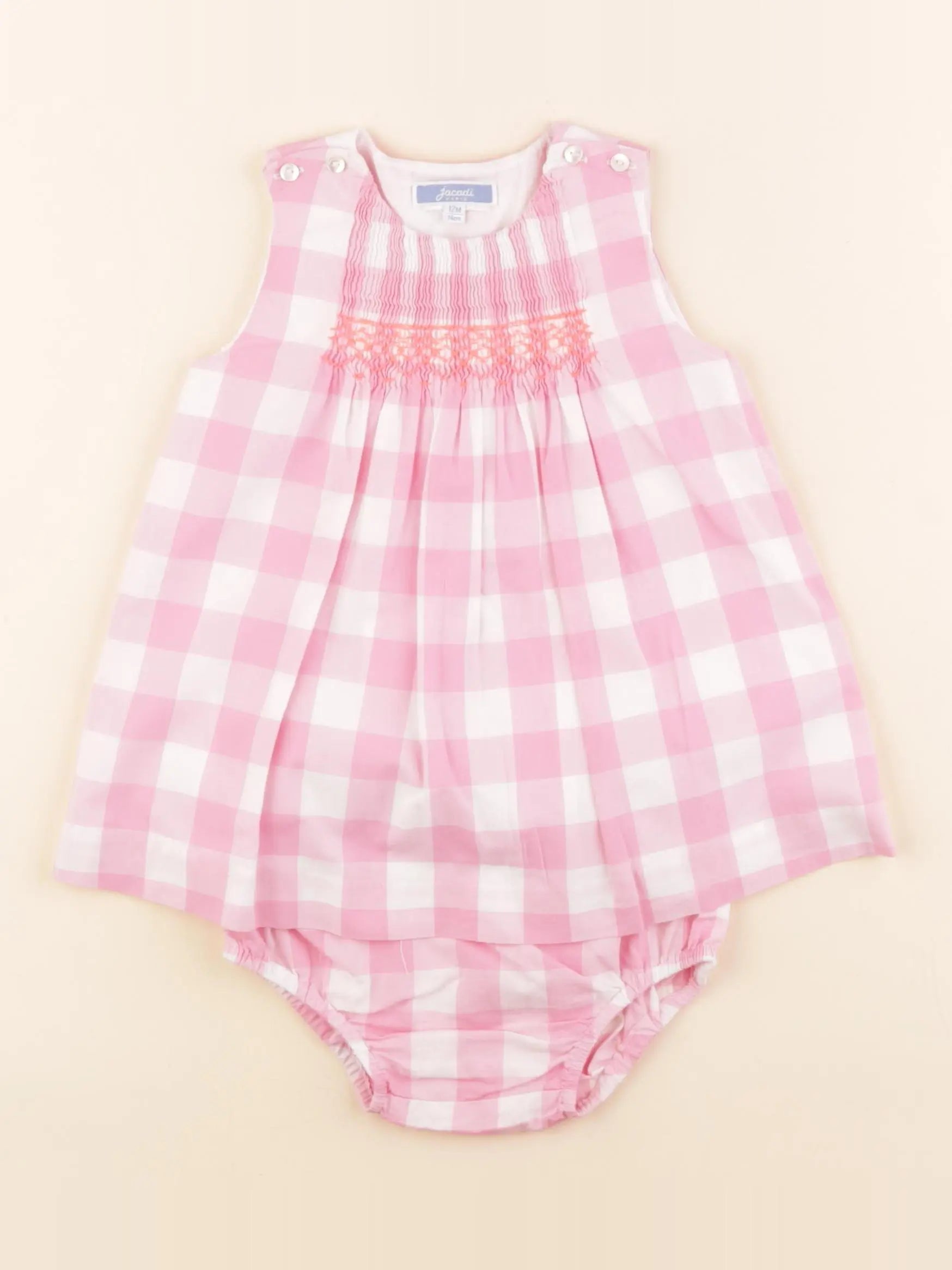 Jacadi - robe rose - 12 mois