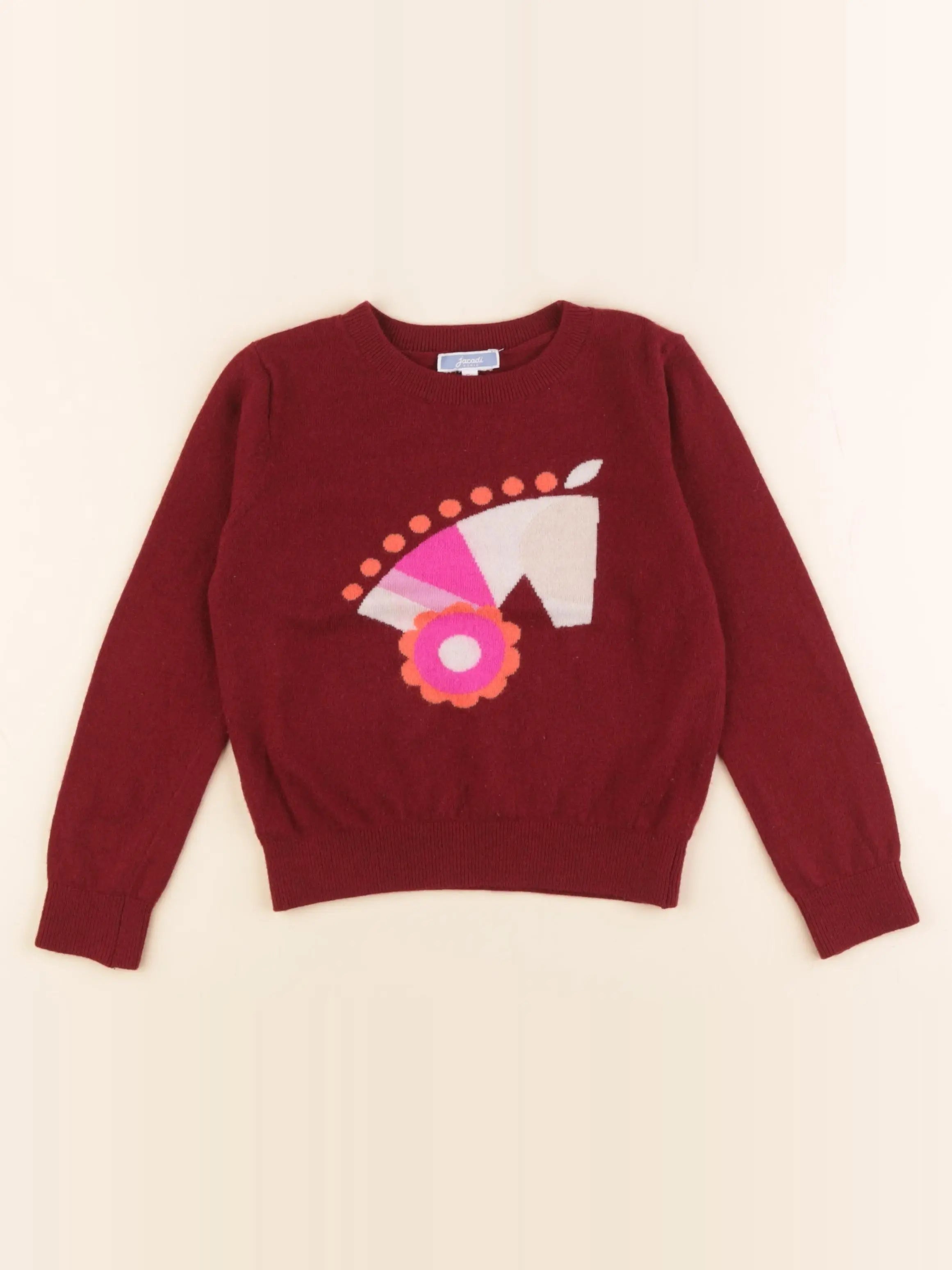 Jacadi - pull rouge - 6 ans