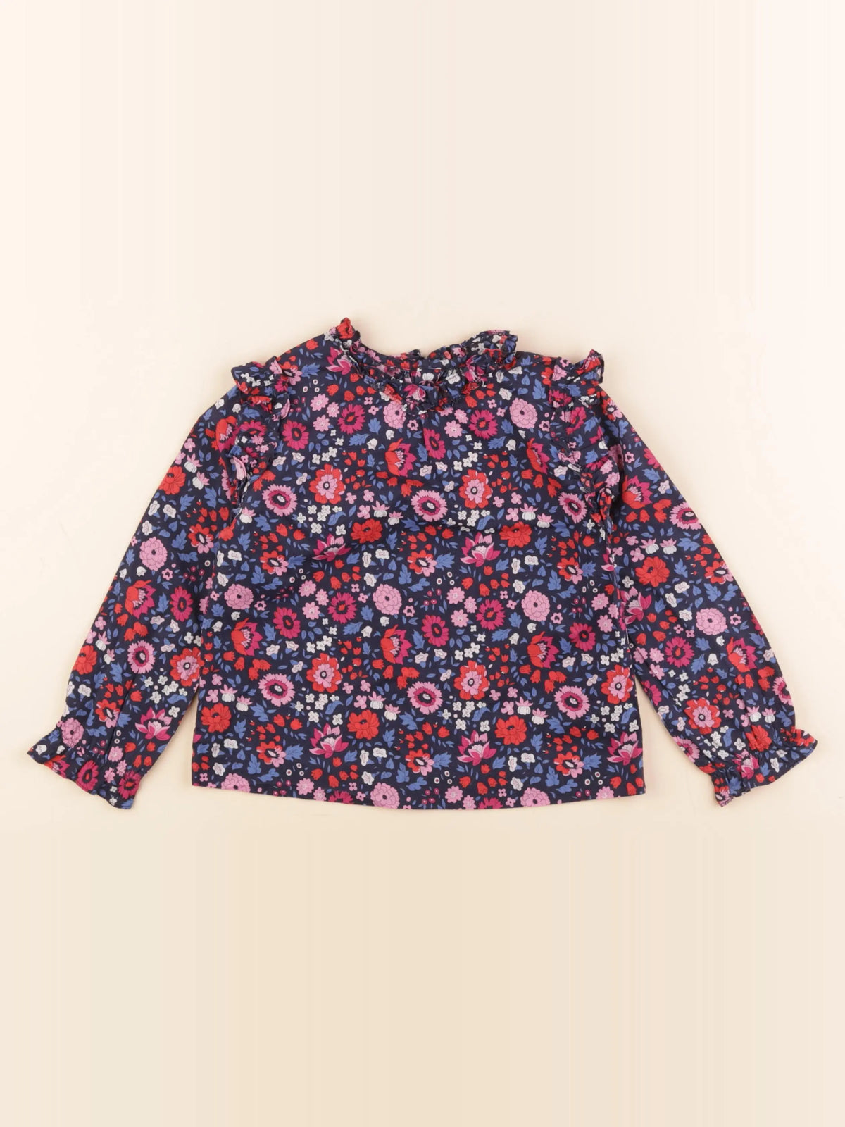 Jacadi - blouse liberty multicolore, bleu - 4 ans