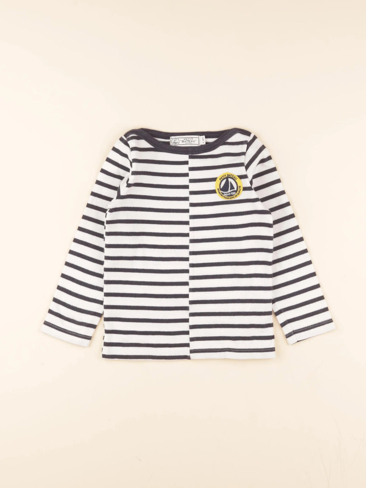 Pull blanc, bleu