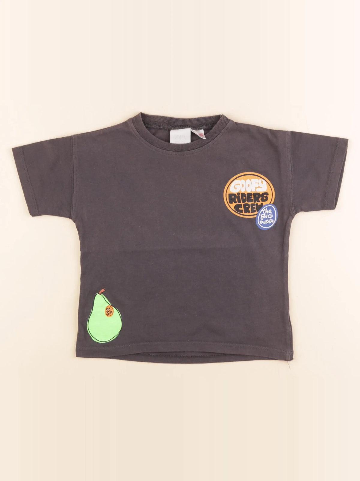 Zara - tee-shirt imprimé au dos gris - 3 ans