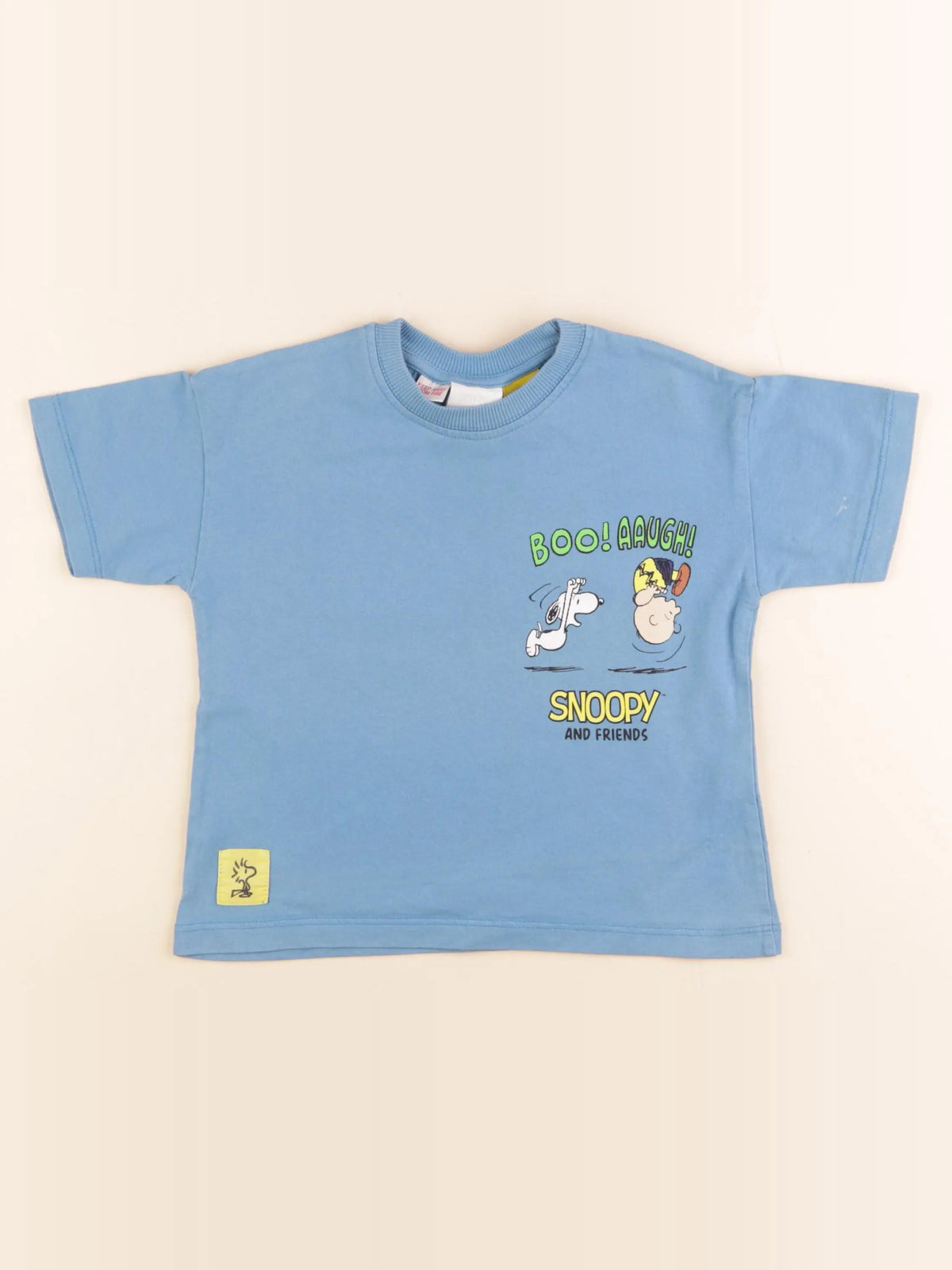 Zara - tee-shirt imprimé au dos bleu - 3 ans