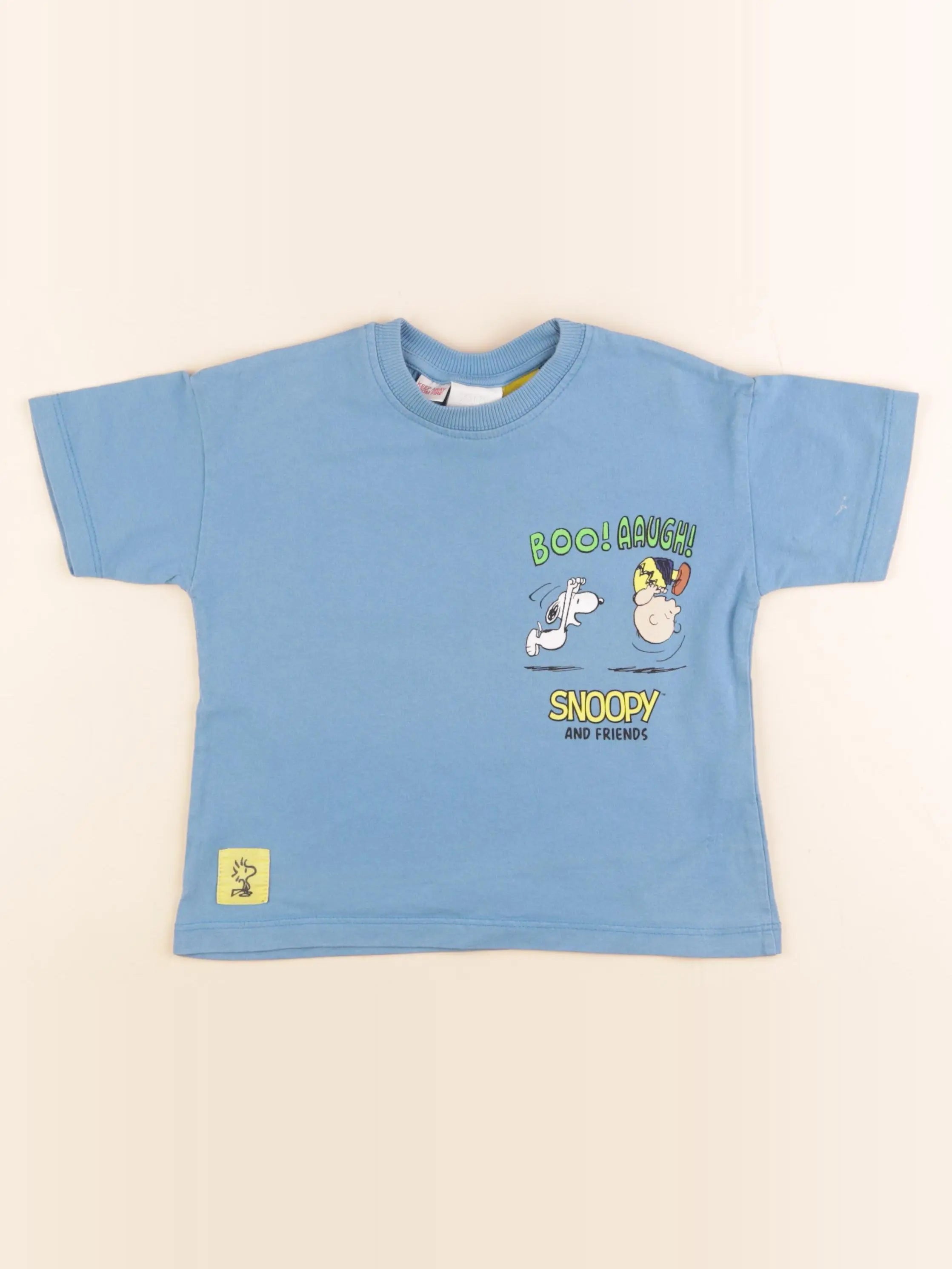 Zara - tee-shirt imprimé au dos bleu - 3 ans