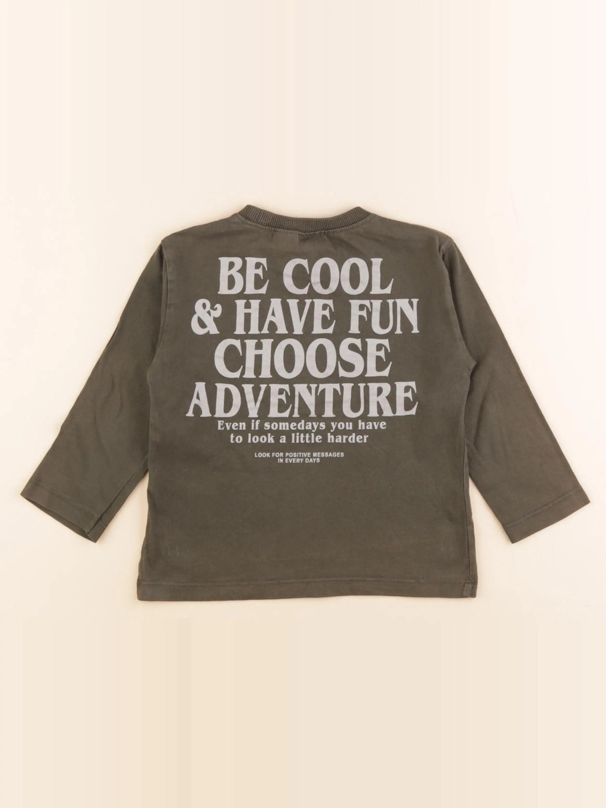 Zara - tee-shirt imprimé au dos vert - 2/3 ans