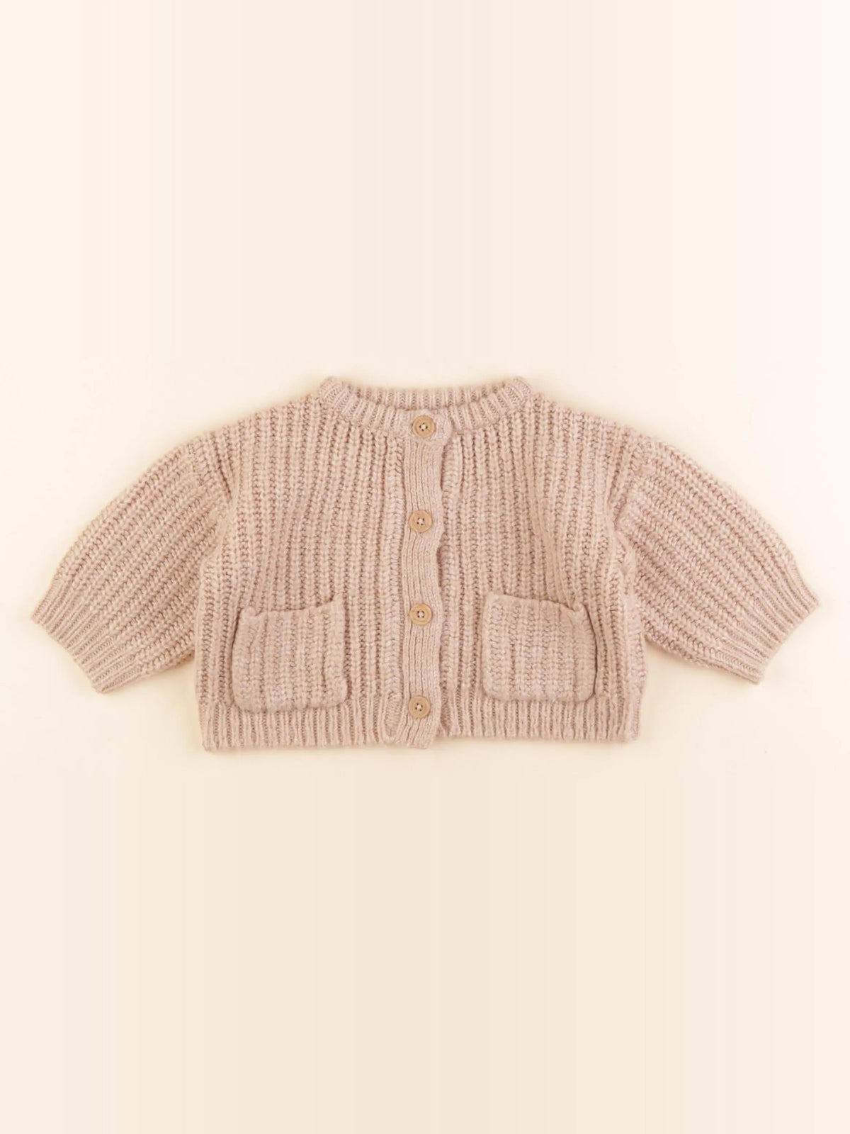 Vertbaudet - gilet marron - 9 mois