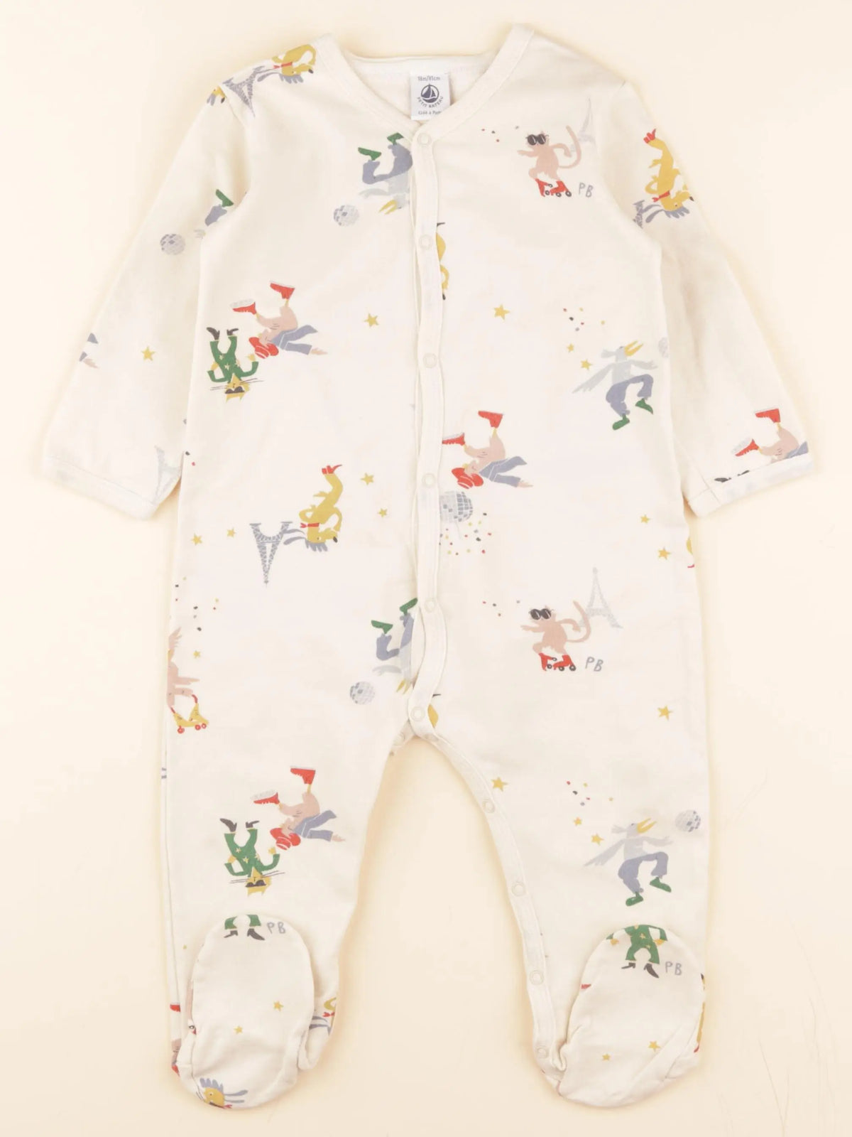 Pyjama coton beige