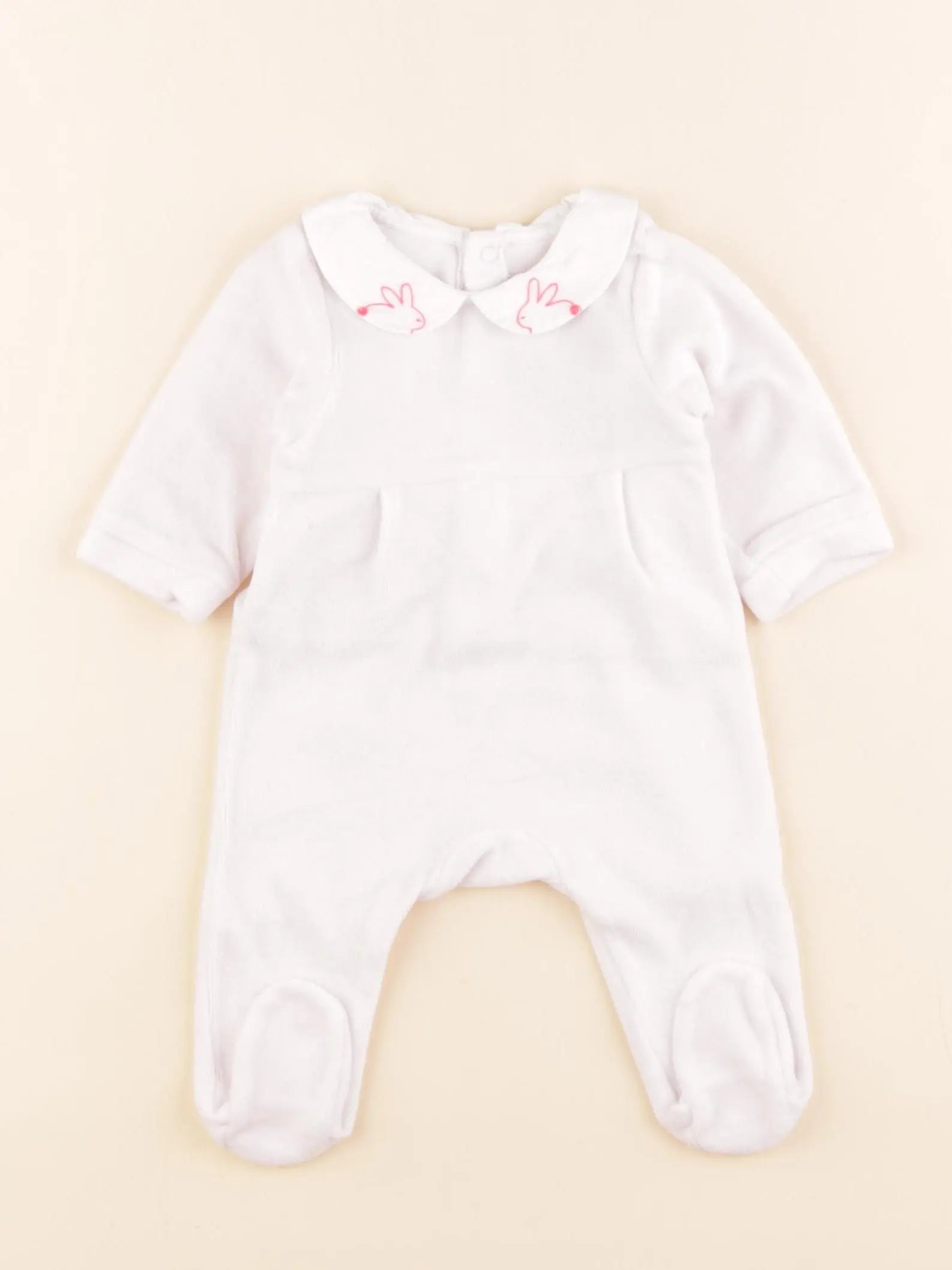 Jacadi - pyjama velours rose - 1 mois