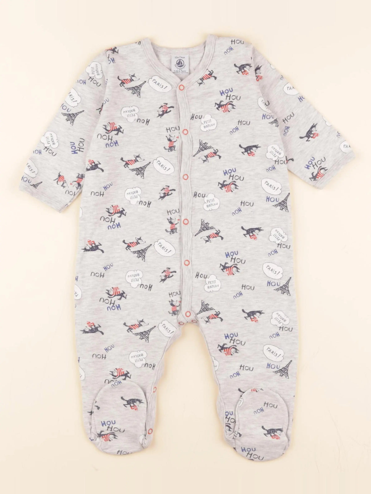 Pyjama coton gris