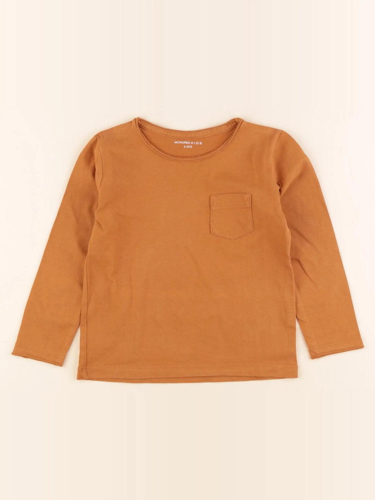 Monoprix - tee-shirt marron - 4 ans